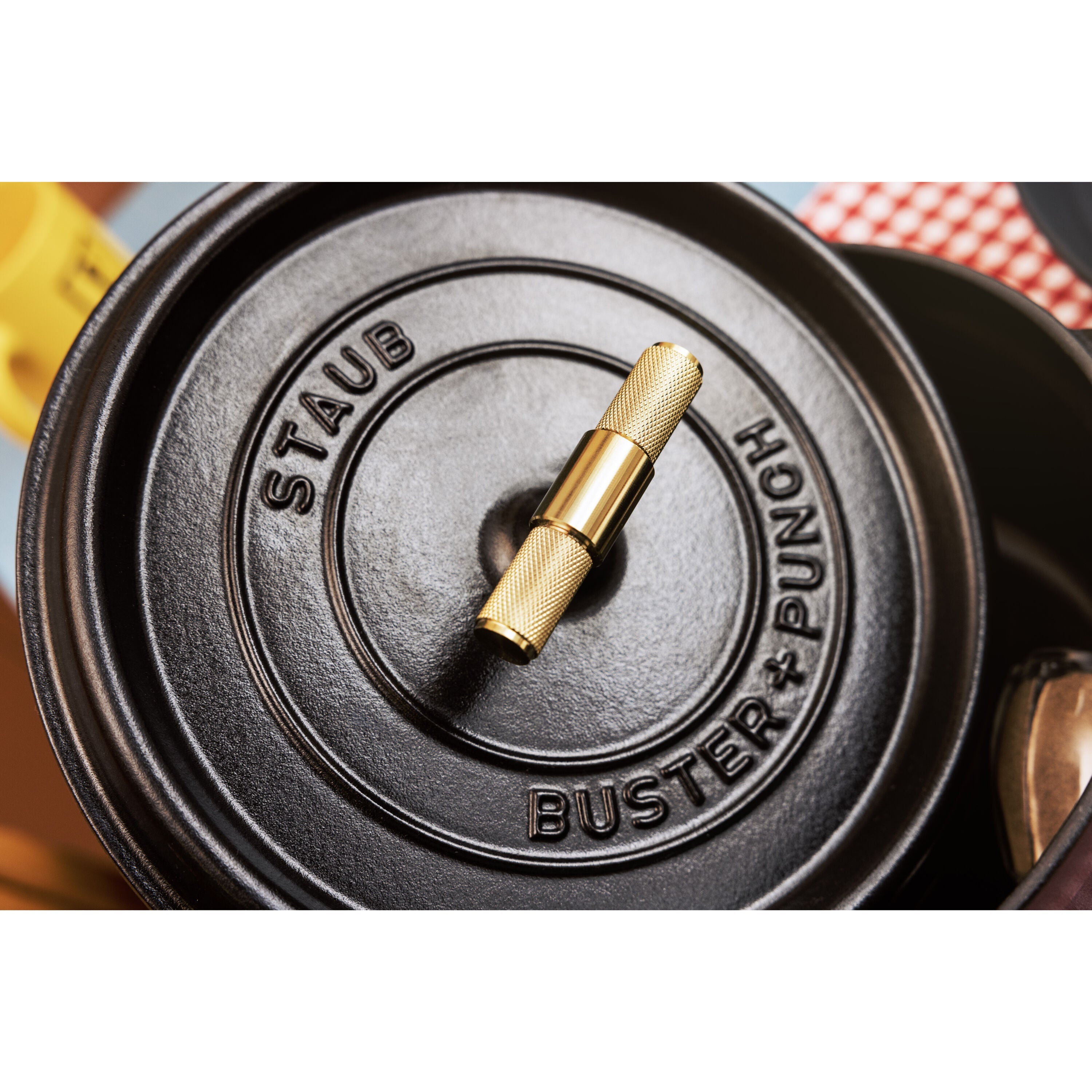 STAUB Buster + Punch T-Bar Knob Stainless Steel-Kitchen Accessory-DECOROLALA