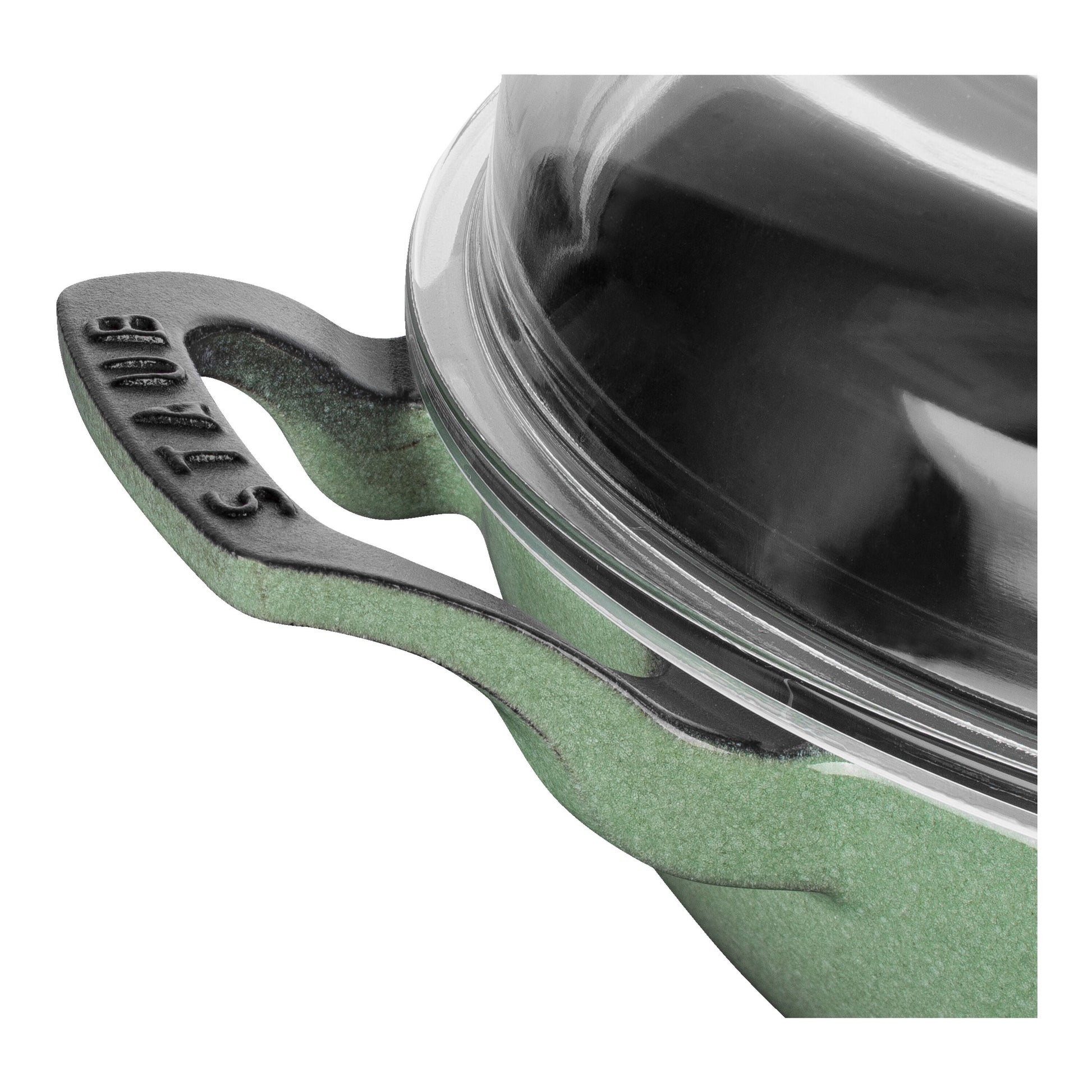 STAUB Cast Iron 3.5 L Cast Iron Round Heritage Braiser/Sauté Pan, Sage-Cookware-DECOROLALA