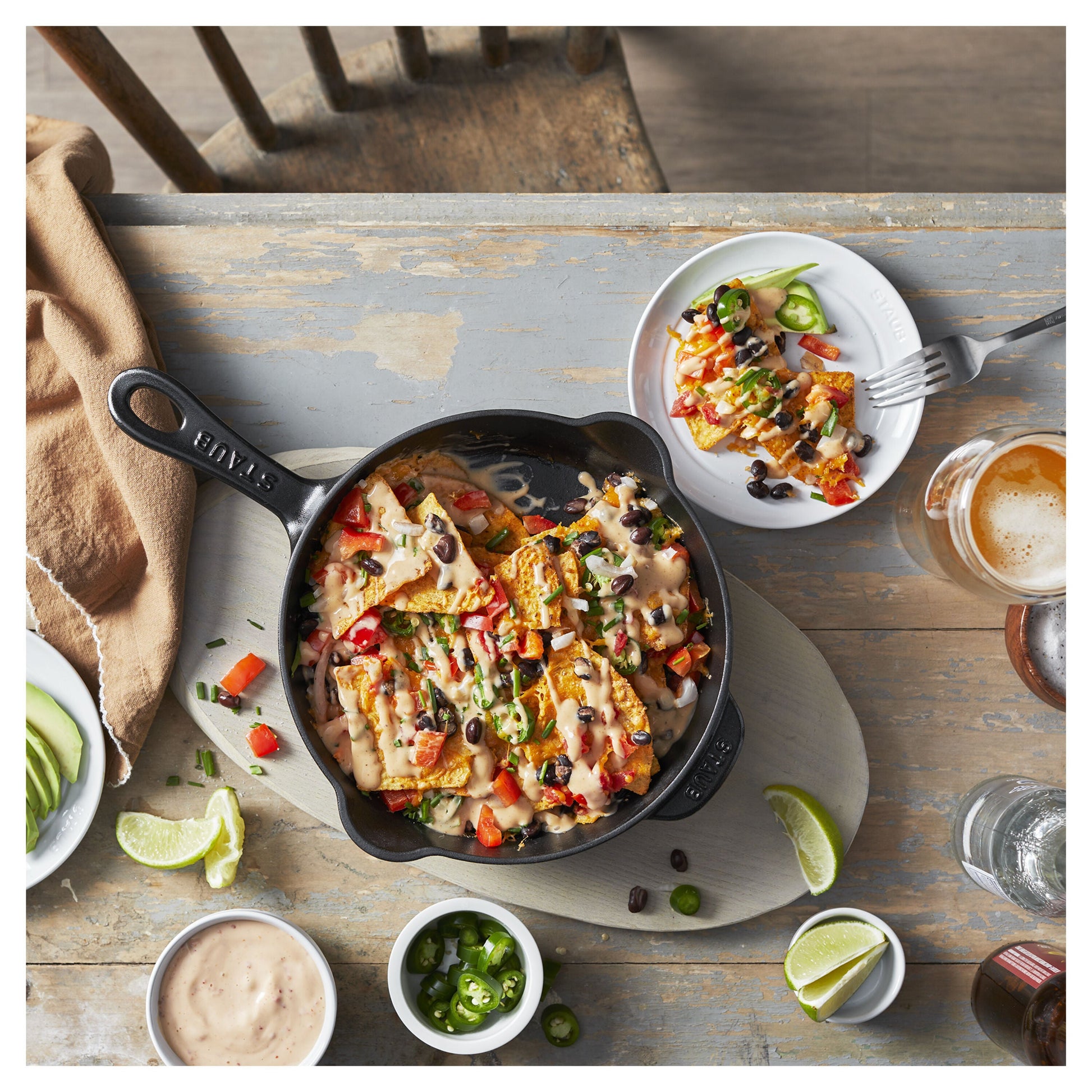 STAUB Cast Iron Deep Skillet 22cm Black-8.5 Inch-DECOROLALA