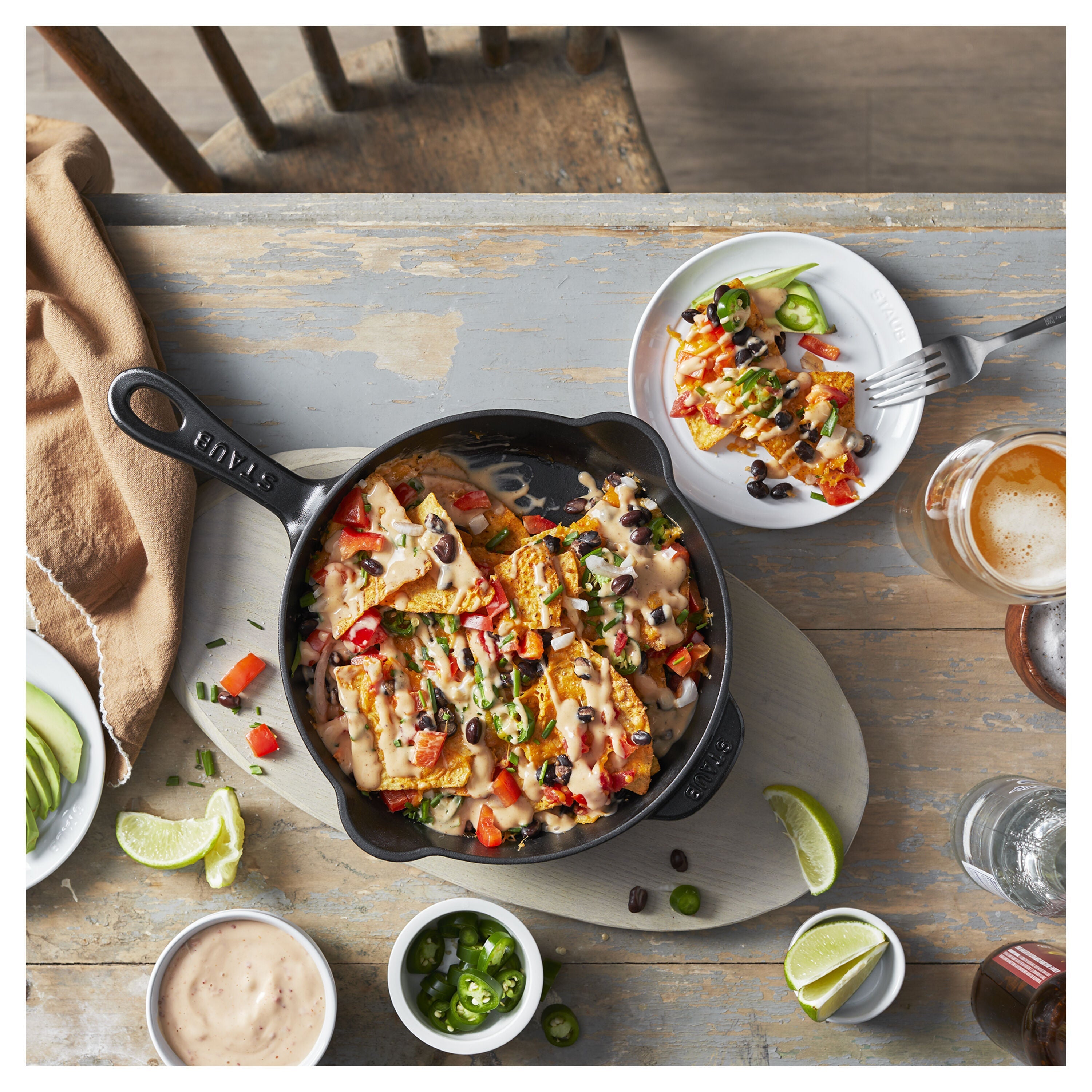 STAUB Cast Iron Deep Skillet 22cm Black-8.5 Inch-DECOROLALA