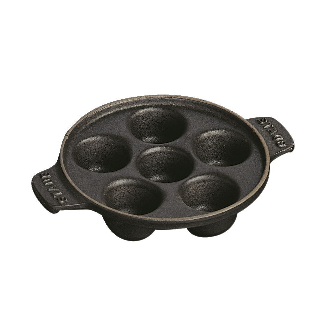 STAUB Cast Iron Escargot Dish 14cm Black-Casserole Dish-DECOROLALA