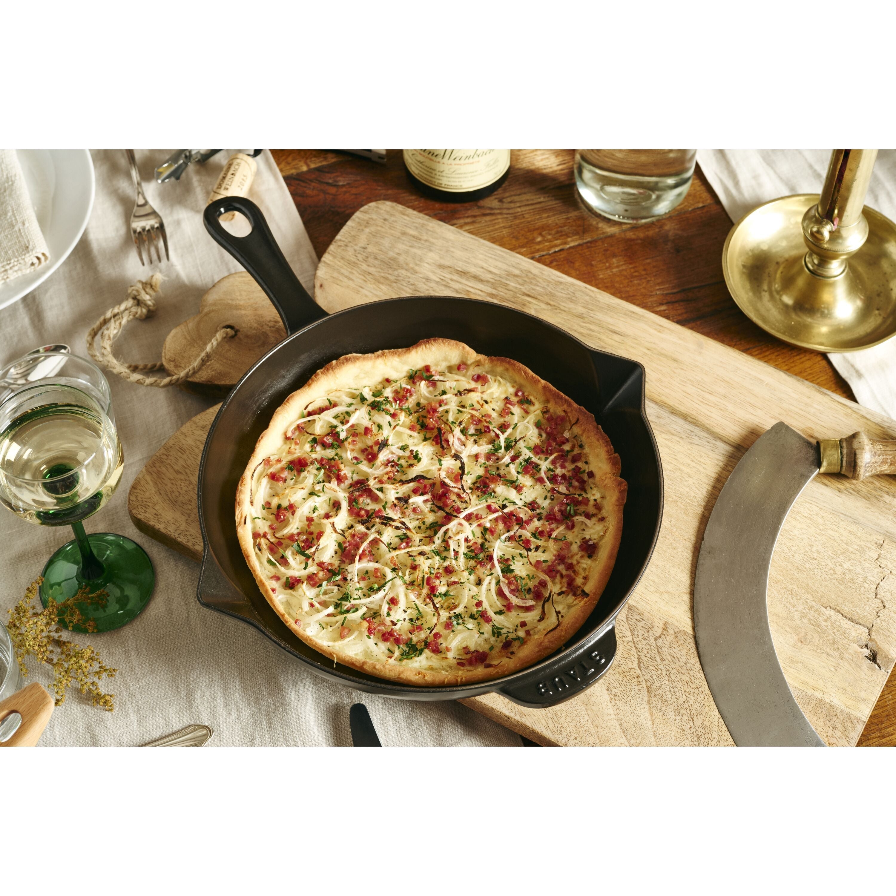 STAUB Cast Iron Frying Pan 26cm Black-10 Inch-DECOROLALA