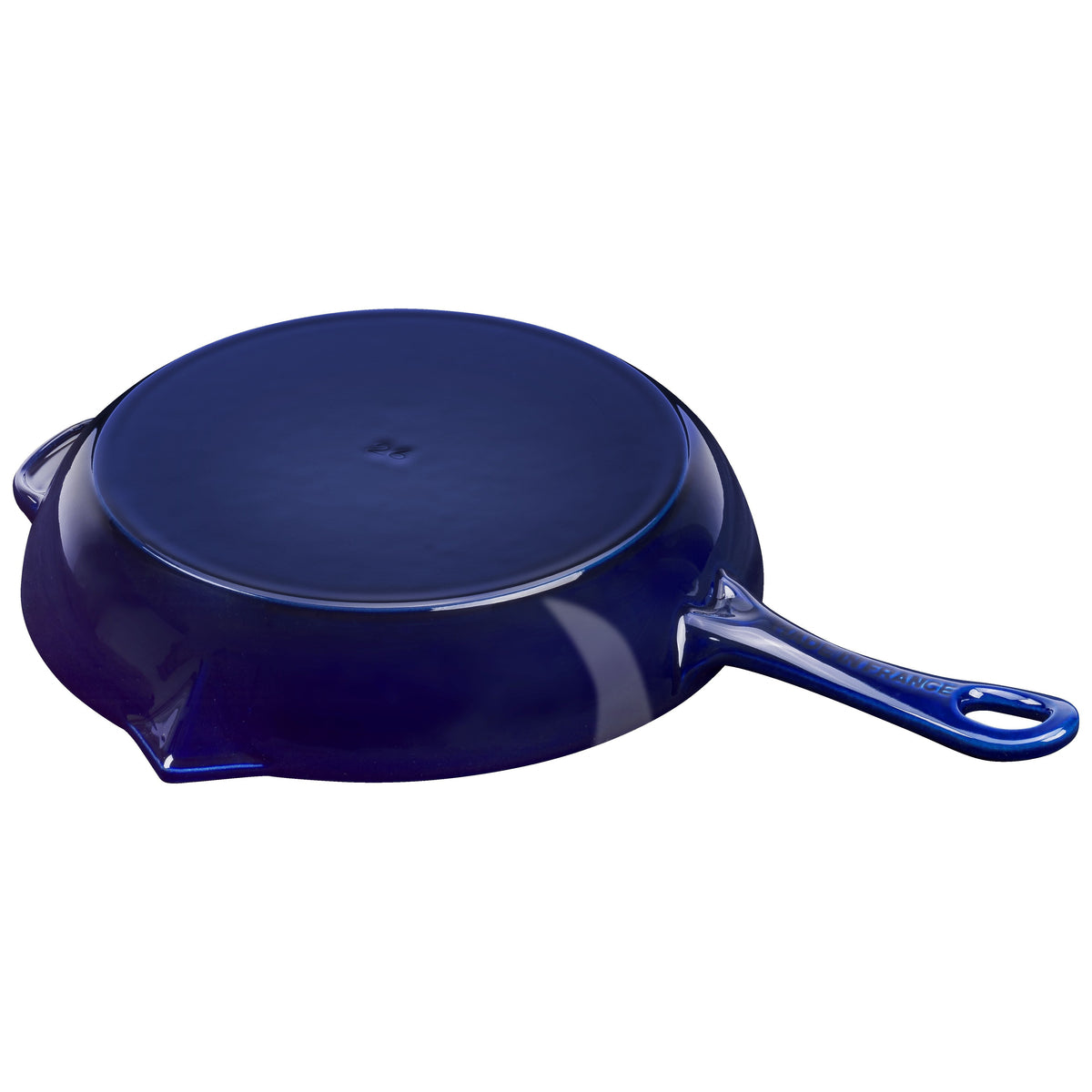 STAUB Cast Iron Frying Pan 26cm Dark Blue-Needs Review-DECOROLALA