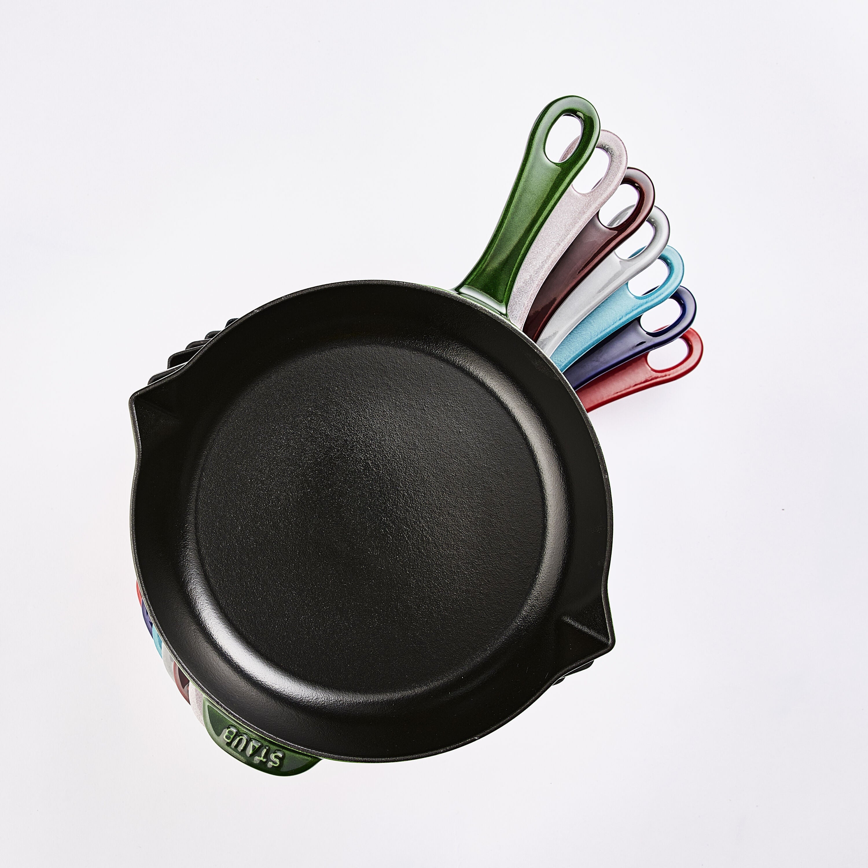 STAUB Cast Iron Frying Pan 30cm Grenadine-Red-12 Inch-DECOROLALA