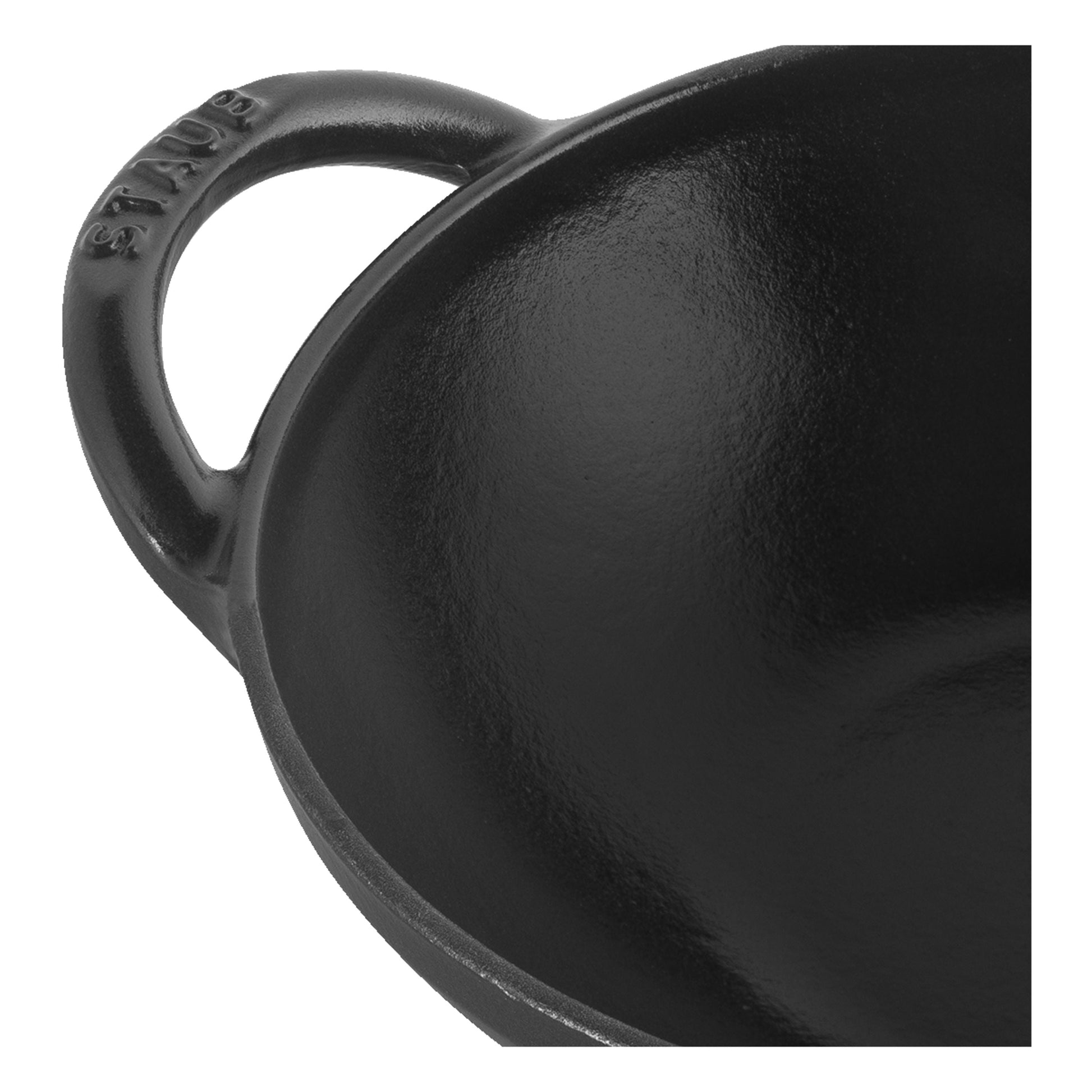 STAUB Cast Iron Mini Wok 16cm Black Enameled-Wok-DECOROLALA