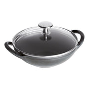 STAUB Cast Iron Mini Wok 16cm Graphite-Grey-Wok-DECOROLALA