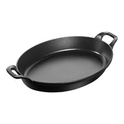 STAUB Cast Iron Oval Gratin Dish - 2.2L Black-Bakeware-DECOROLALA