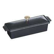 STAUB Cast Iron Rectangular Terrine 30x11cm Black-Casserole Dish-DECOROLALA