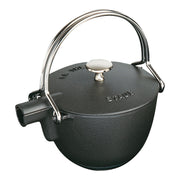 STAUB Cast Iron Tea Kettle 1.1L Black-Teapot-DECOROLALA