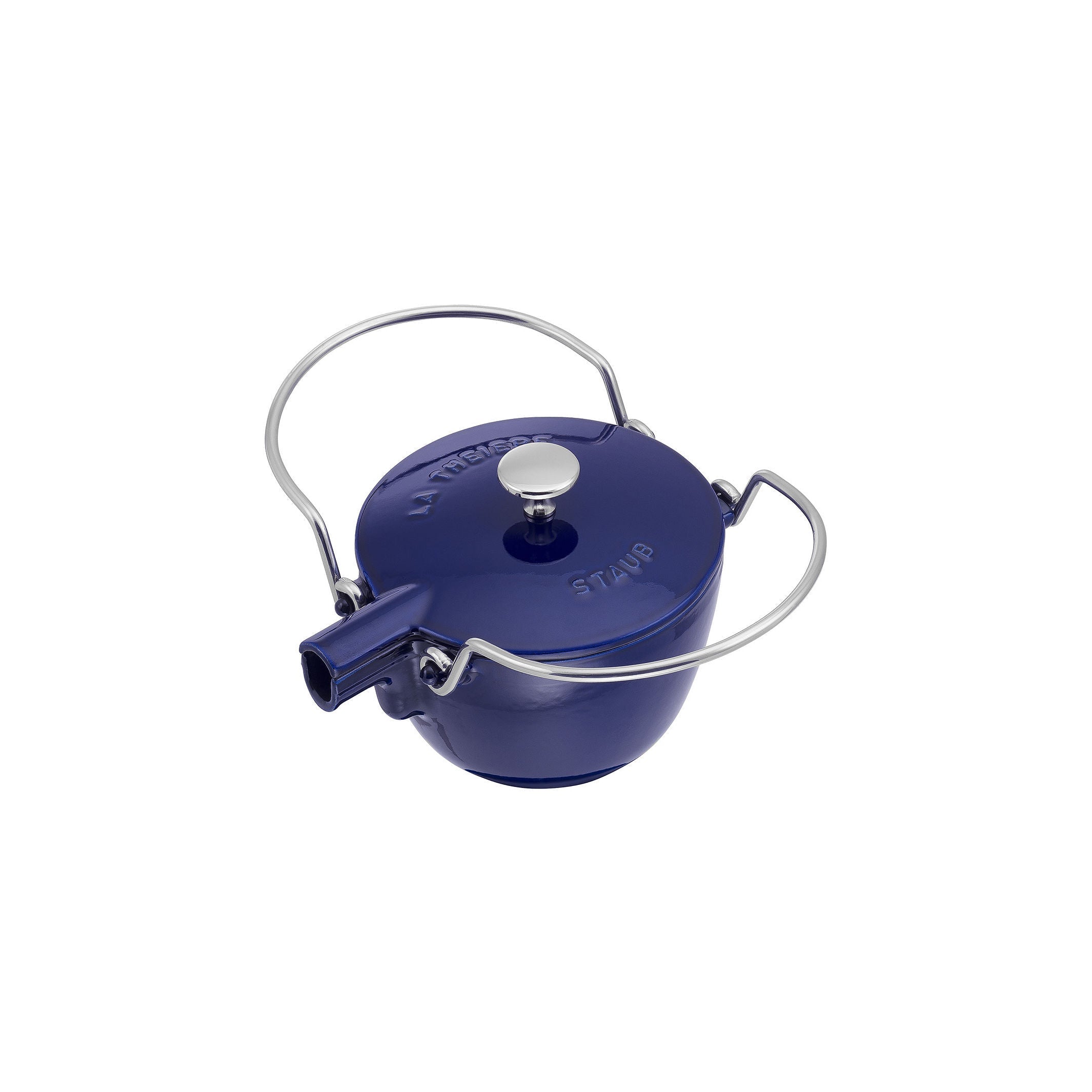 STAUB Cast Iron Tea Kettle 1.1L Dark Blue-Teapot-DECOROLALA