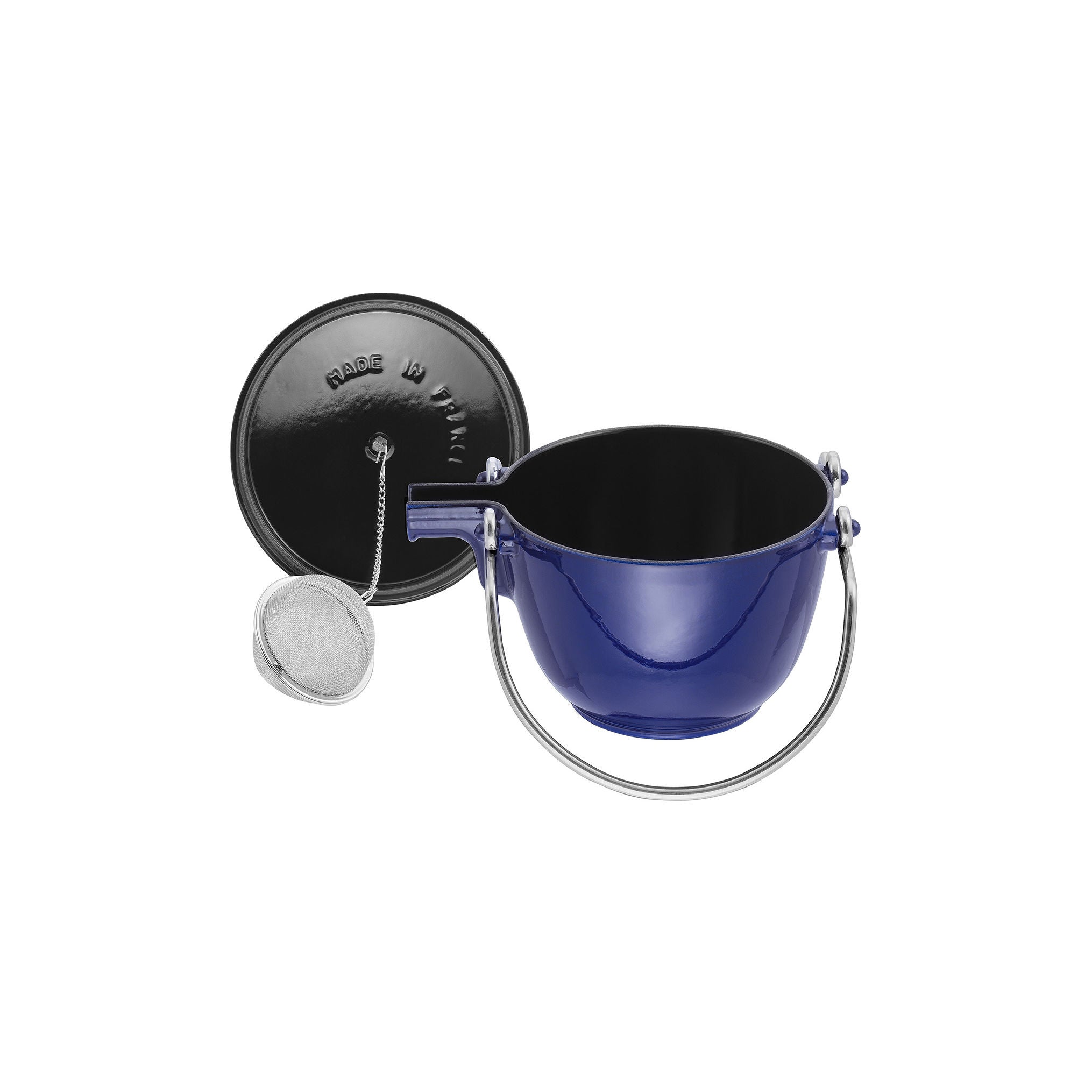 STAUB Cast Iron Tea Kettle 1.1L Dark Blue-Teapot-DECOROLALA