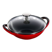 STAUB Cast Iron Wok 16cm Cherry Red-Wok-DECOROLALA