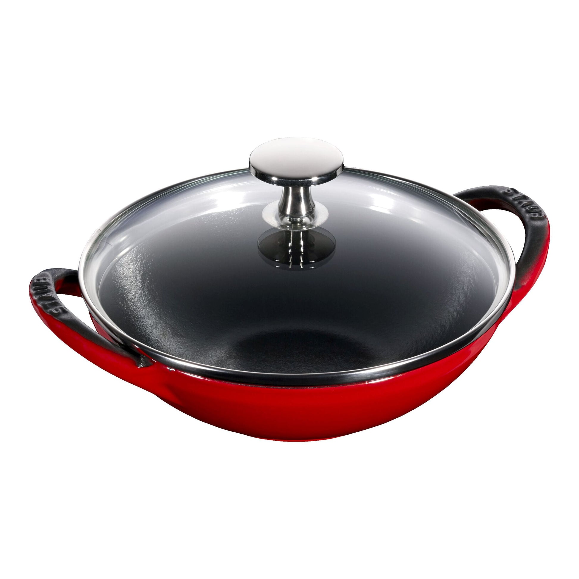 STAUB Cast Iron Wok 16cm Cherry Red-Wok-DECOROLALA