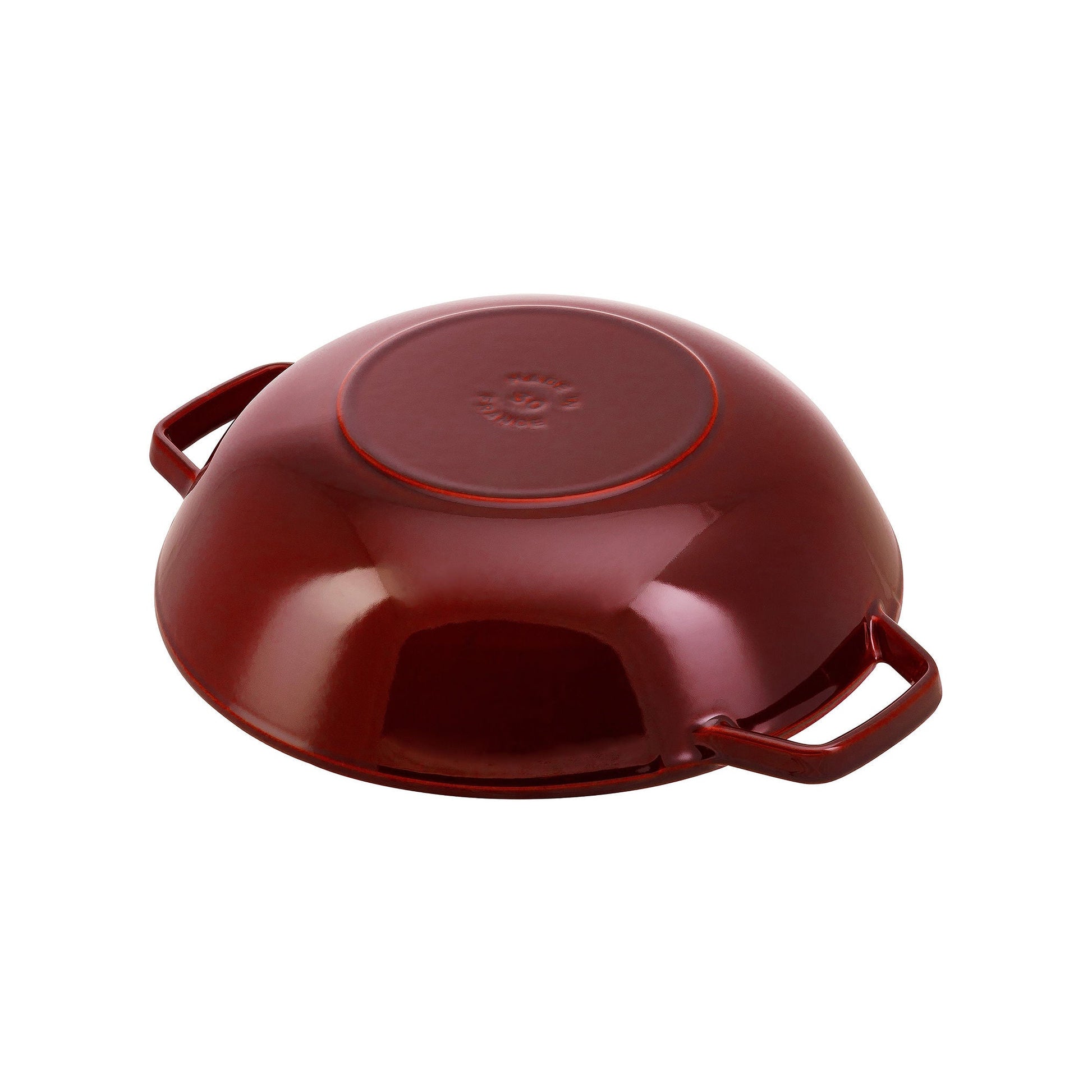 STAUB Cast Iron Wok 30cm Grenadine-Red with Lid-Wok-DECOROLALA