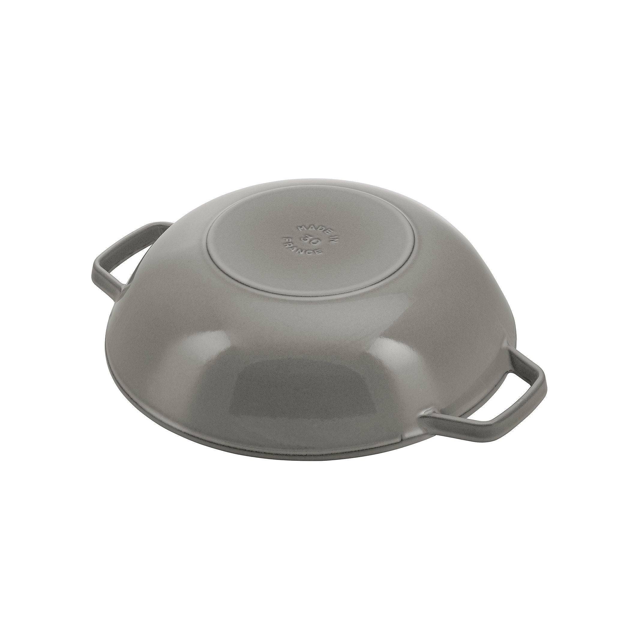 STAUB Cast Iron Wok 30cm with Glass Lid - Graphite-Wok-DECOROLALA