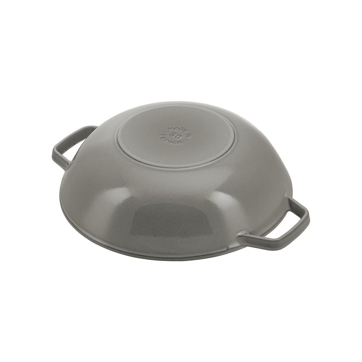 STAUB Cast Iron Wok 30cm with Glass Lid - Graphite-Woks-DECOROLALA