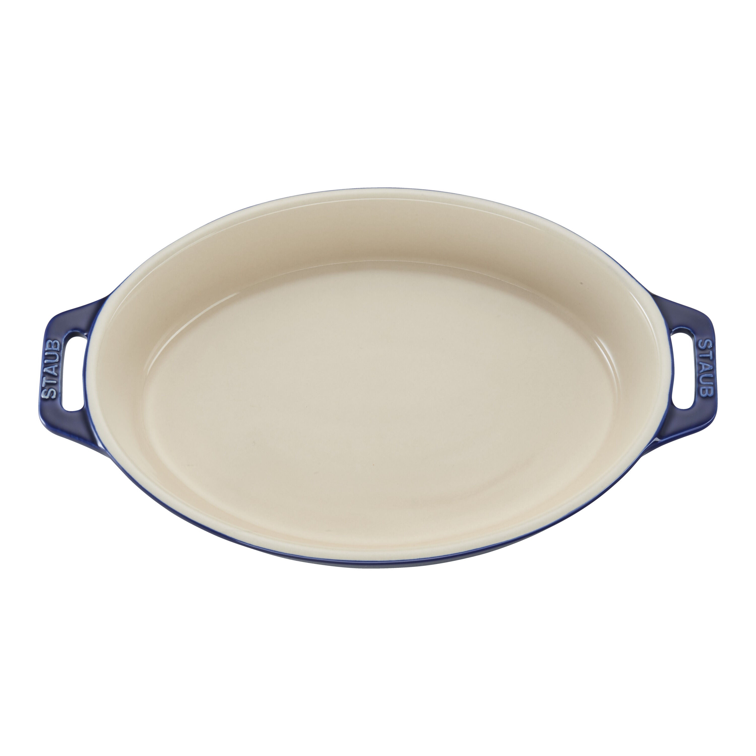 STAUB Ceramique 0.4 ml Ceramic Oval Baking Dish, Dark-Blue-Bakeware-DECOROLALA