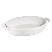 STAUB Ceramique 0.4 ml Ceramic Oval Baking Dish, White-n/a-DECOROLALA