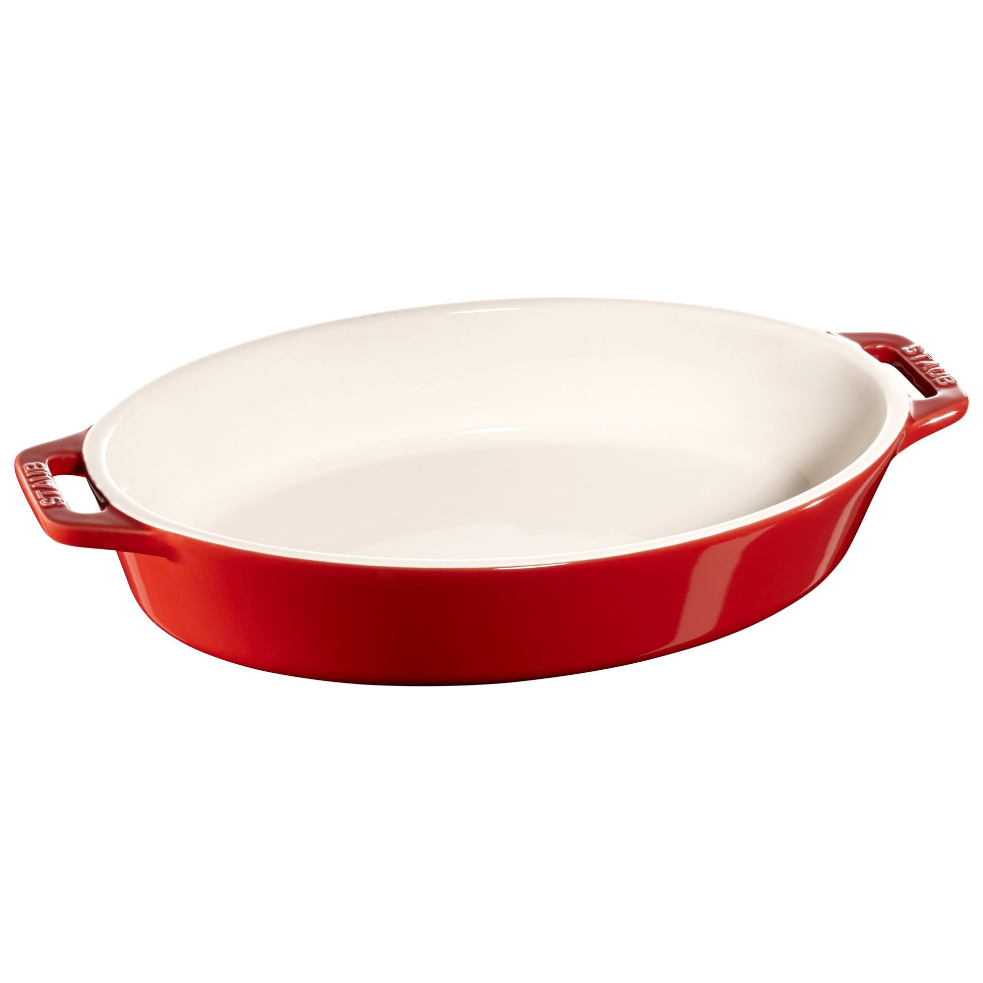 STAUB Ceramique 1 L Ceramic Oval Oven Dish, Cherry-Bakeware-DECOROLALA