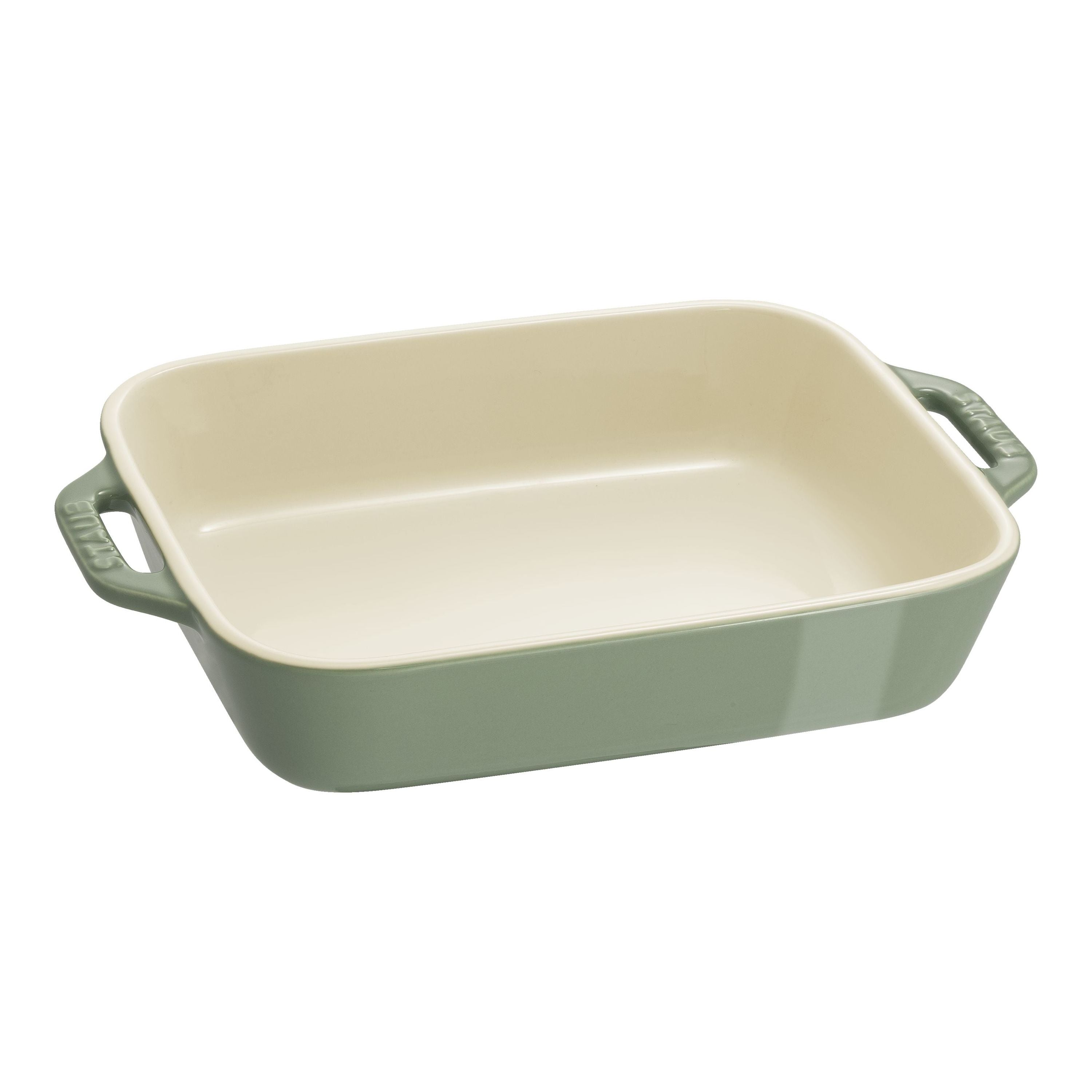 STAUB Ceramique 1 L Ceramic Rectangular Baking Dish, Eucalyptus-Bakeware-DECOROLALA