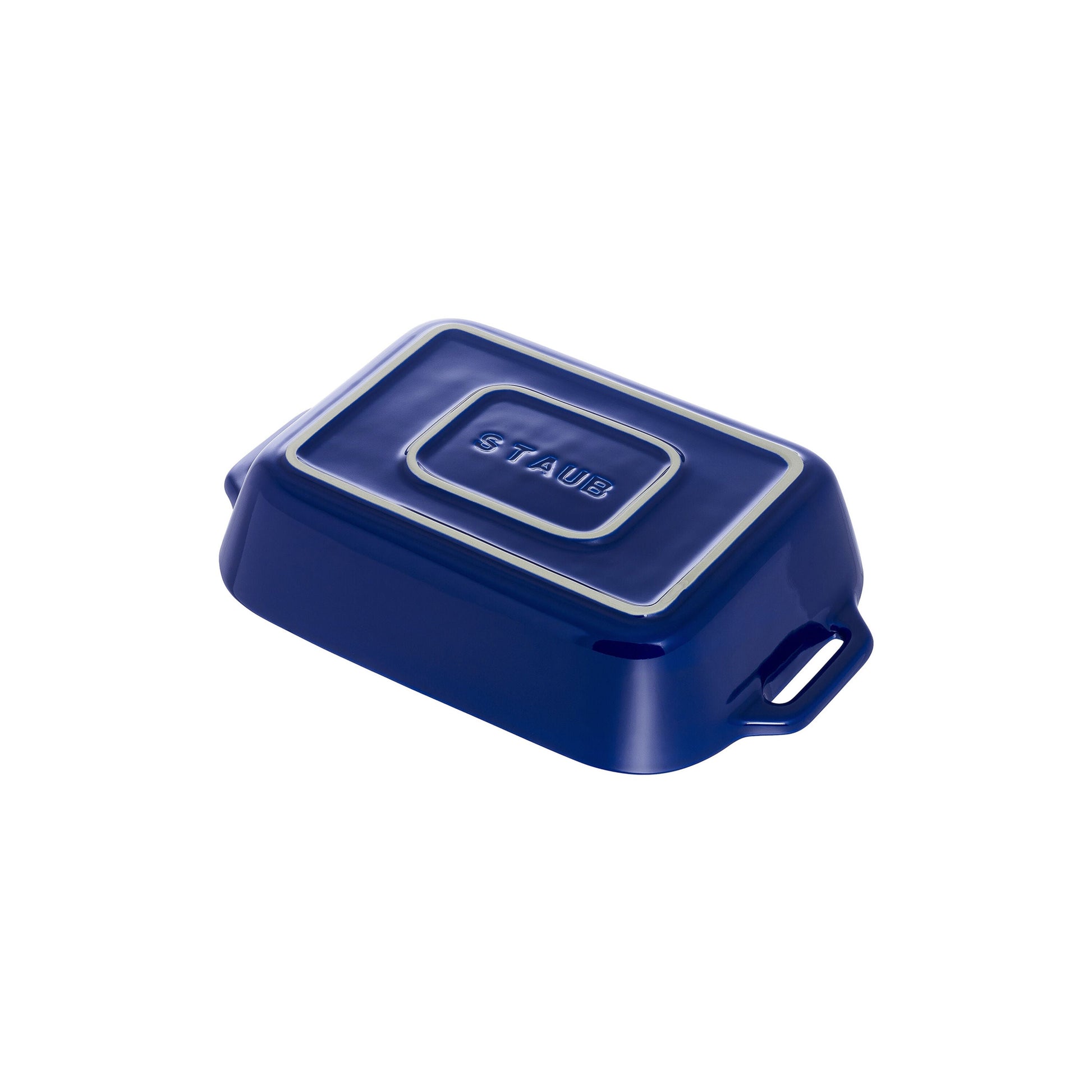 STAUB Ceramique 1 L Ceramic Rectangular Oven Dish, Dark-Blue-Bakeware-DECOROLALA