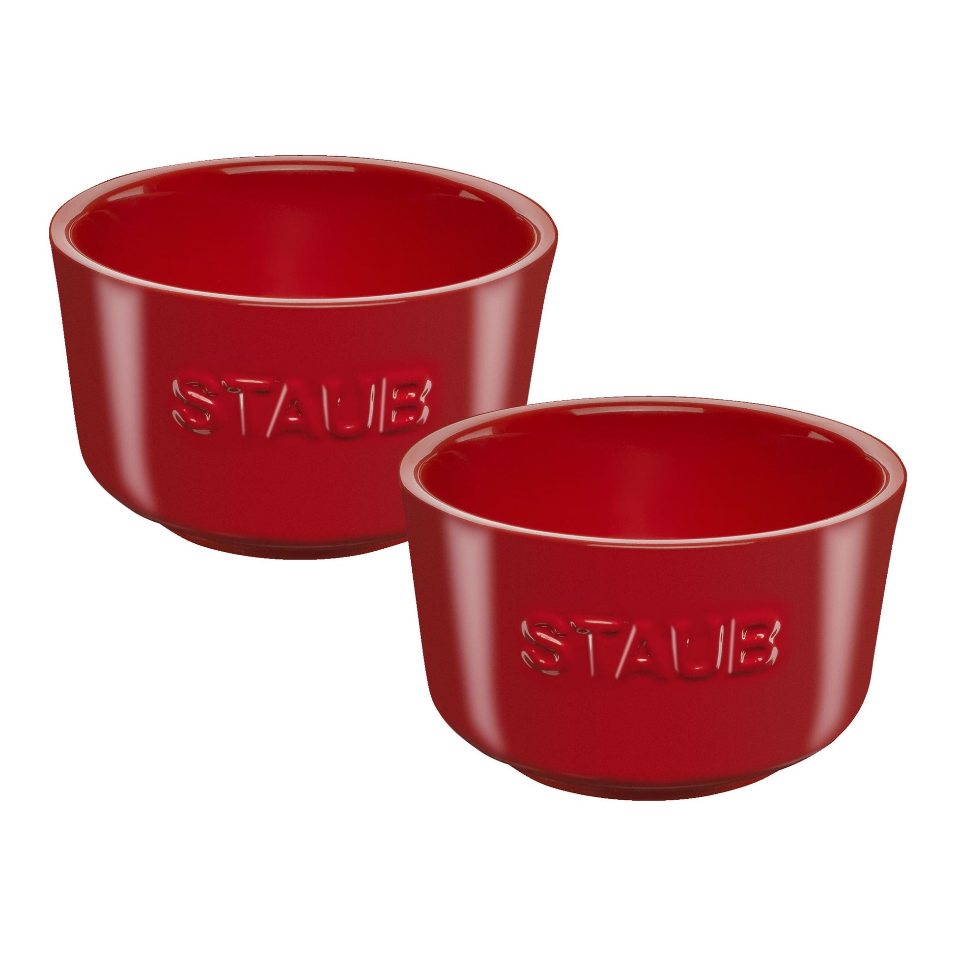 STAUB Ceramique 10 cm / 2 Piece Ceramic Ramekin Set, Cherry-Ramekin-DECOROLALA
