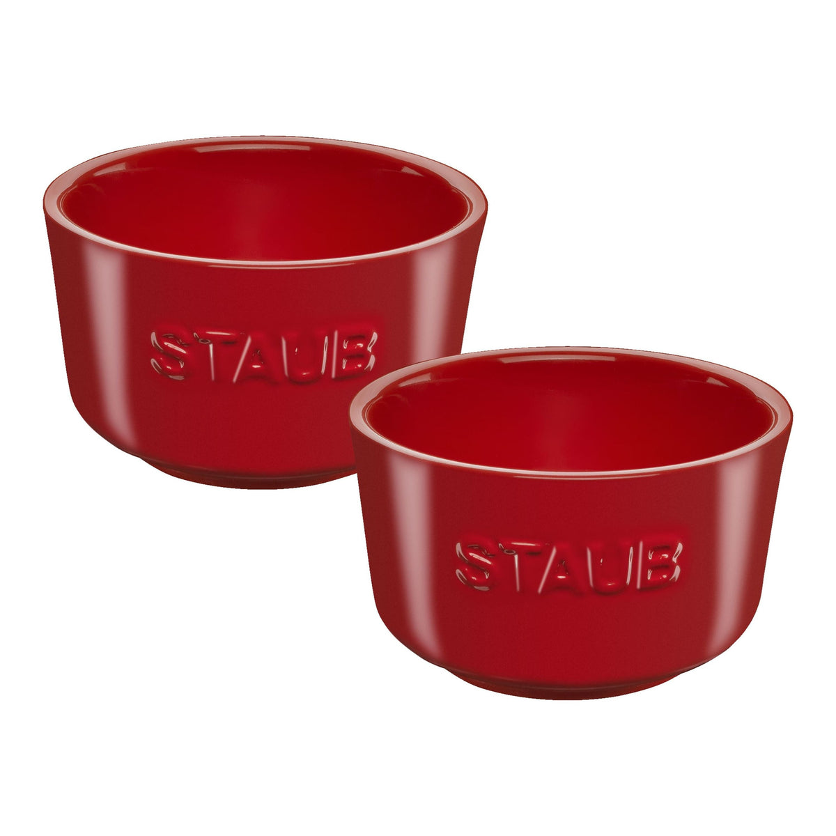 STAUB Ceramique 10cm Ramekin Set - Cherry 2pc-Ramekins-DECOROLALA