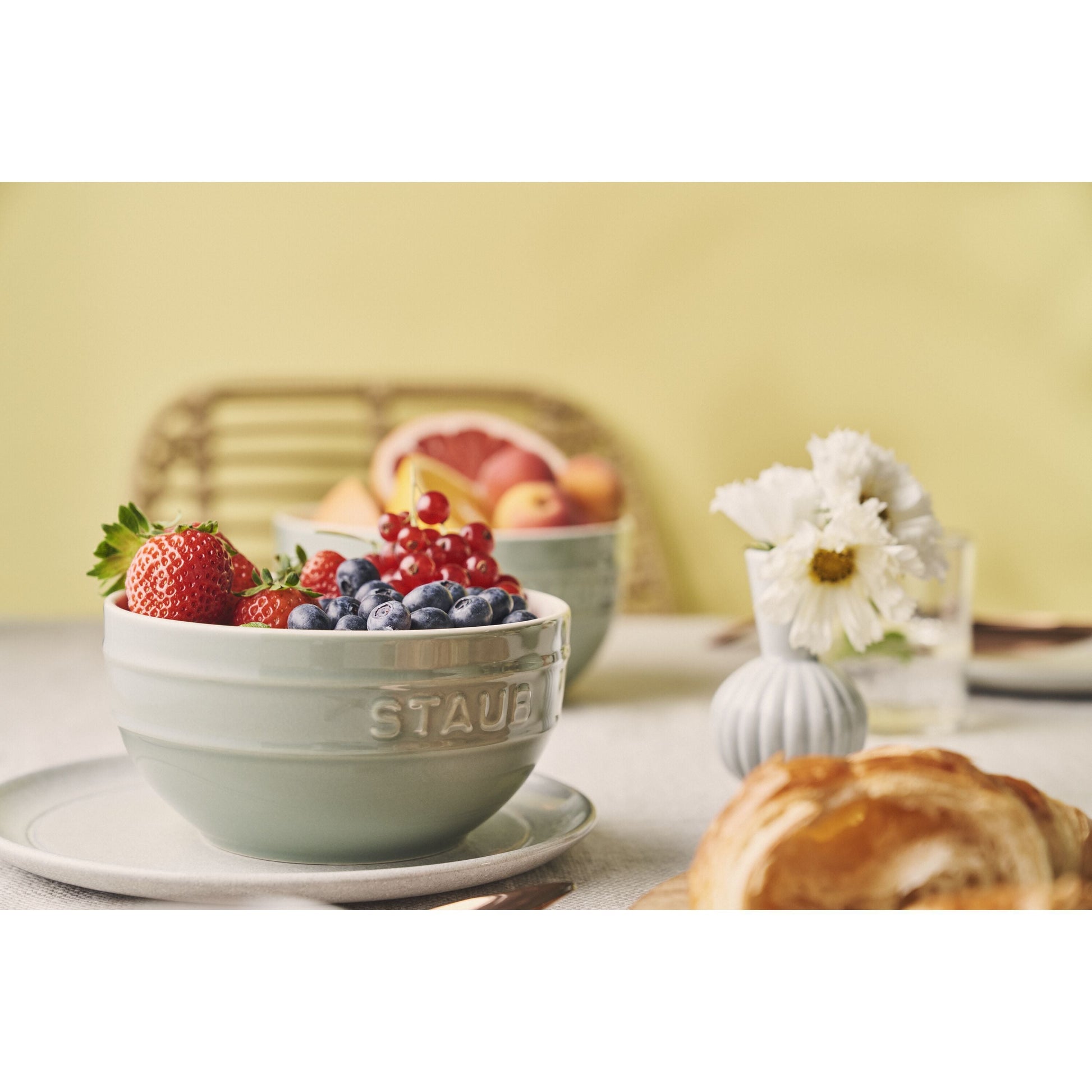 STAUB Ceramique 12 cm / 4 Piece Ceramic Bowl Set, Eucalyptus-DECOROLALA