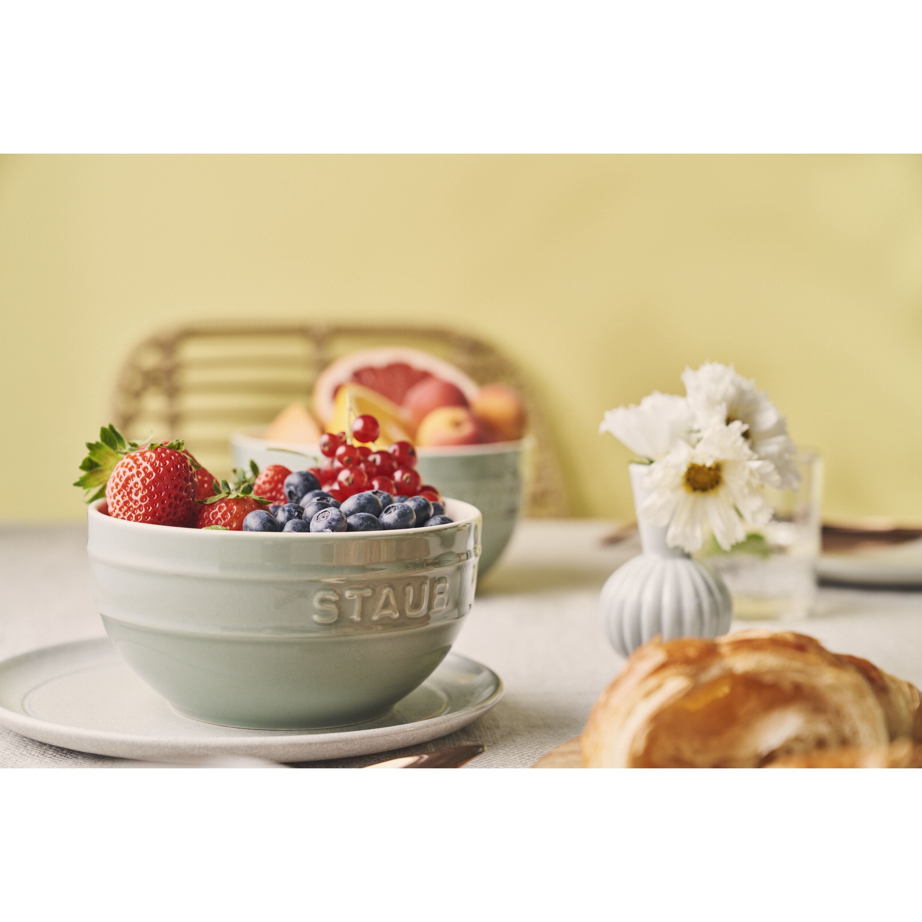 STAUB Ceramique 12 cm / 4 Piece Ceramic Bowl Set, Eucalyptus-DECOROLALA
