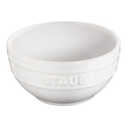 STAUB Ceramique 12 cm Ceramic Round Bowl, Pure-White-Dinnerware-DECOROLALA