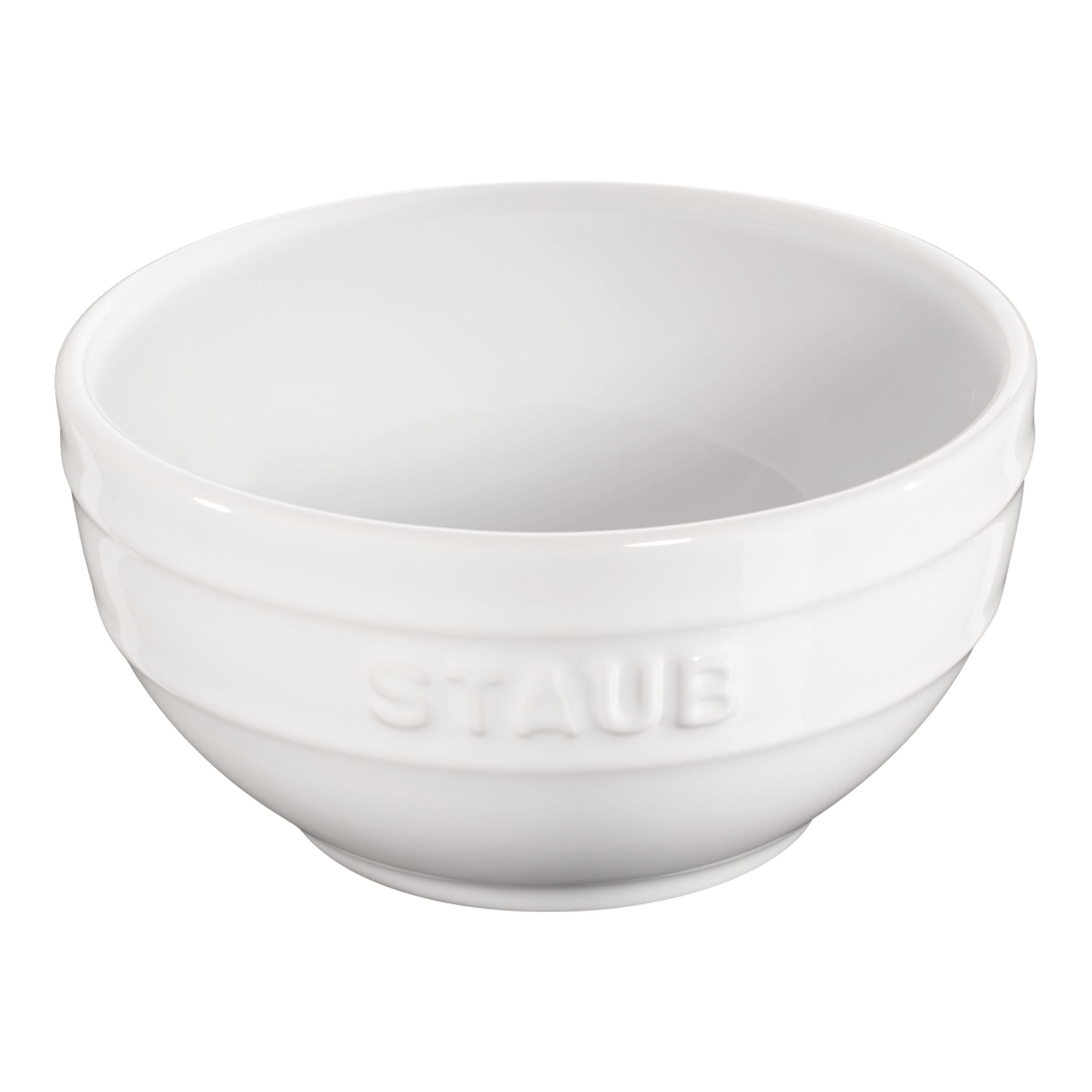 STAUB Ceramique 12cm Ceramic Round Bowl - White-Dinnerware-DECOROLALA