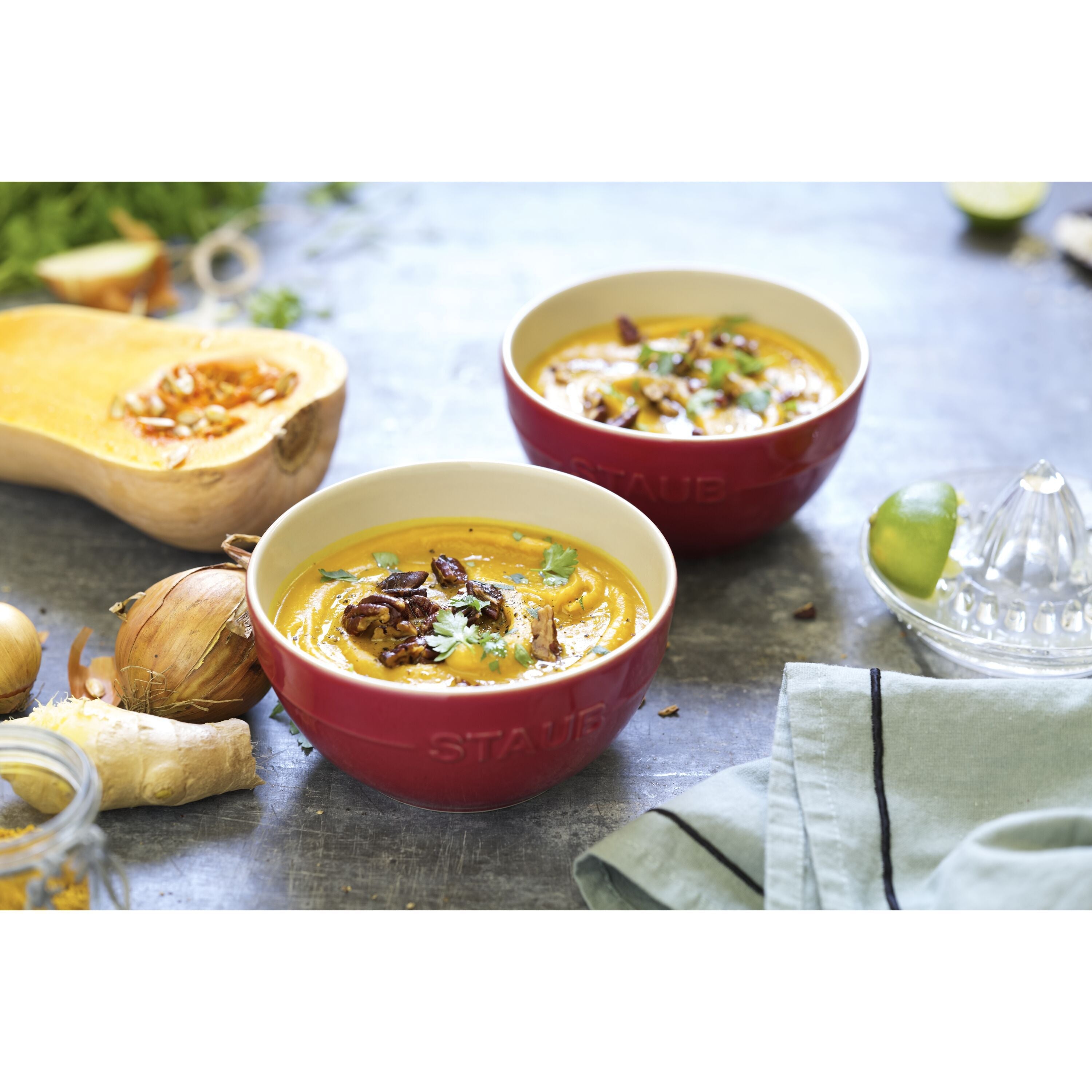 STAUB Ceramique 15 cm / 2 Piece Ceramic Bowl Set, Cherry-Dinnerware-DECOROLALA