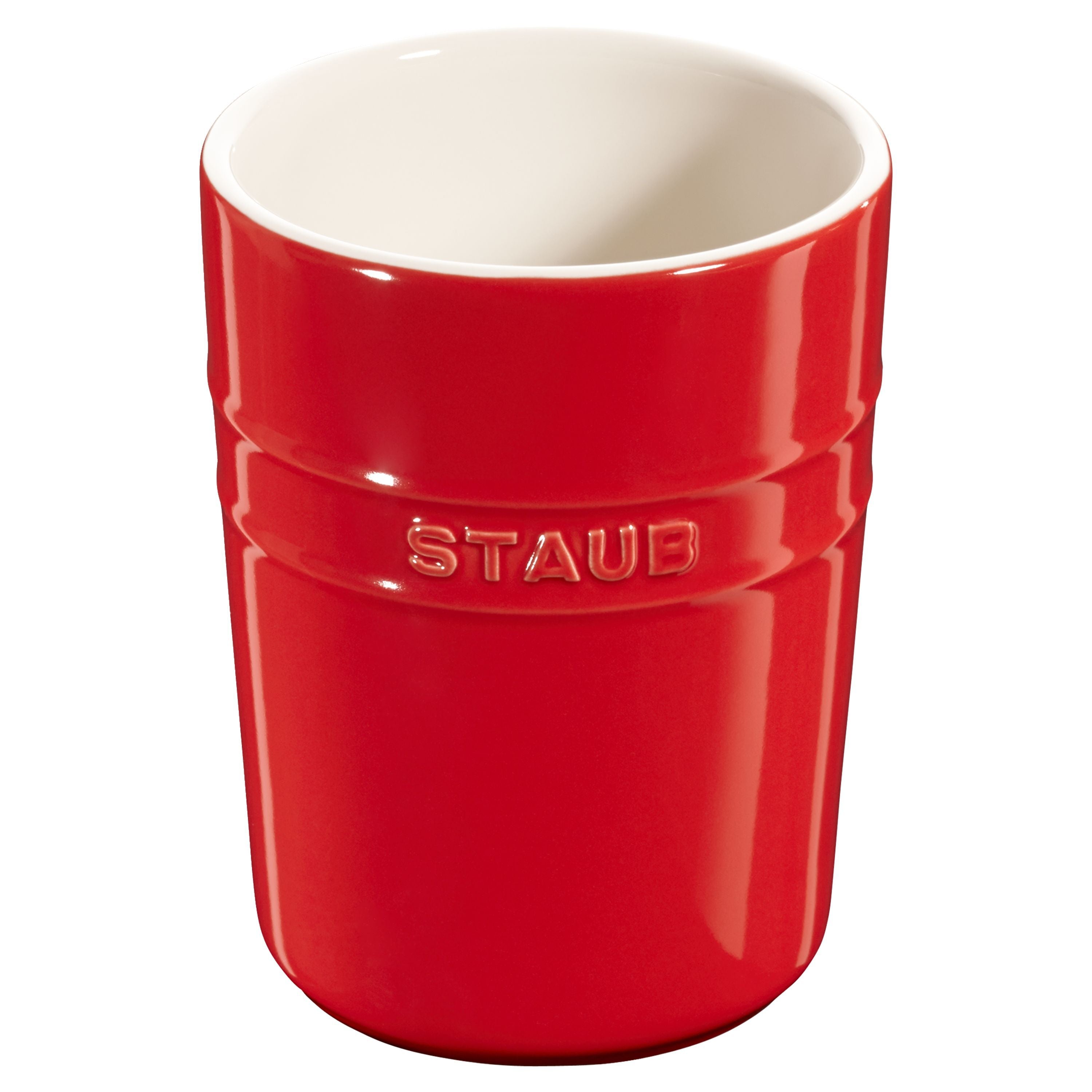 STAUB Ceramique 15 cm Ceramic Utensil Holder, Cherry-n/a-DECOROLALA