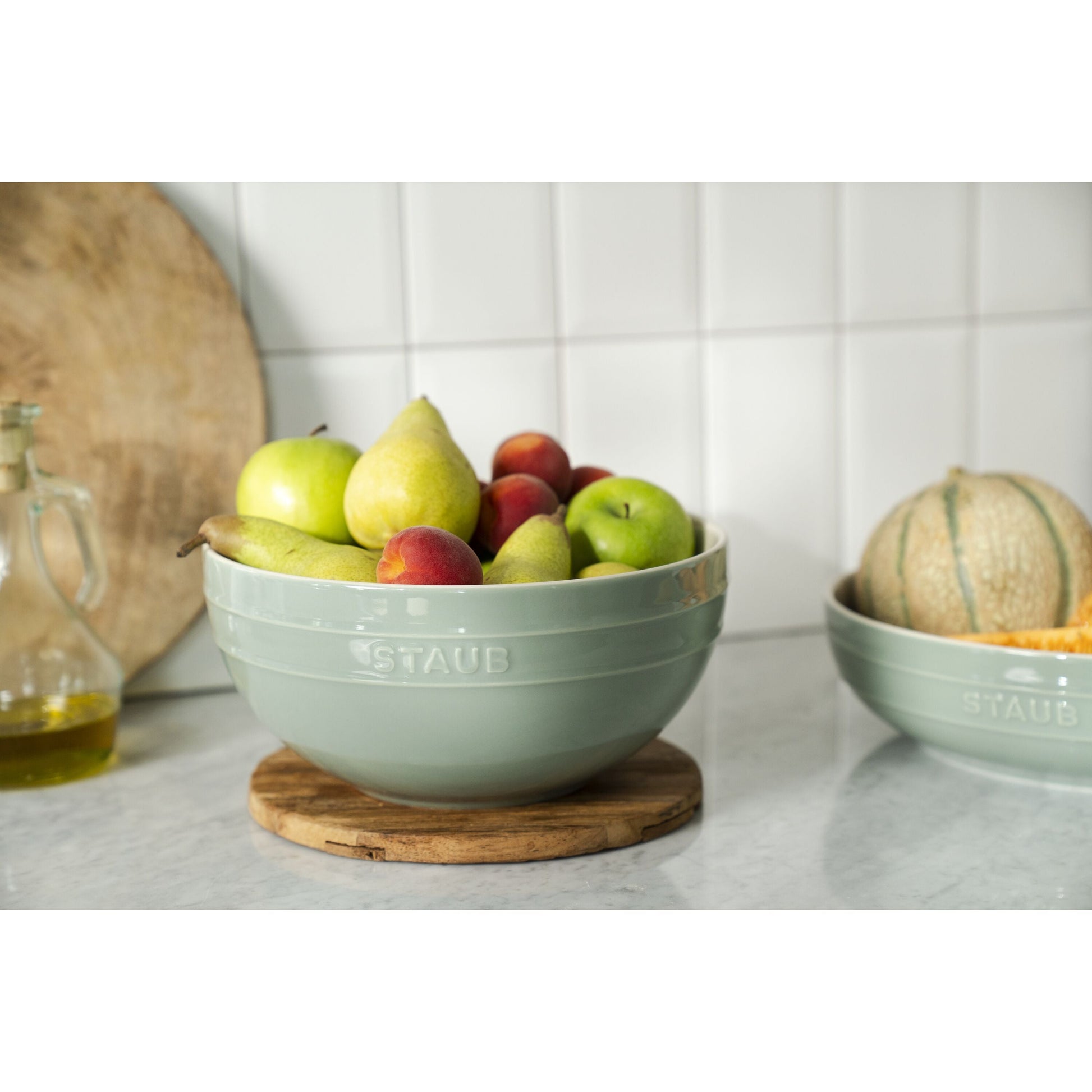 STAUB Ceramique 18 cm Ceramic Round Bowl, Eucalyptus-Dinnerware-DECOROLALA