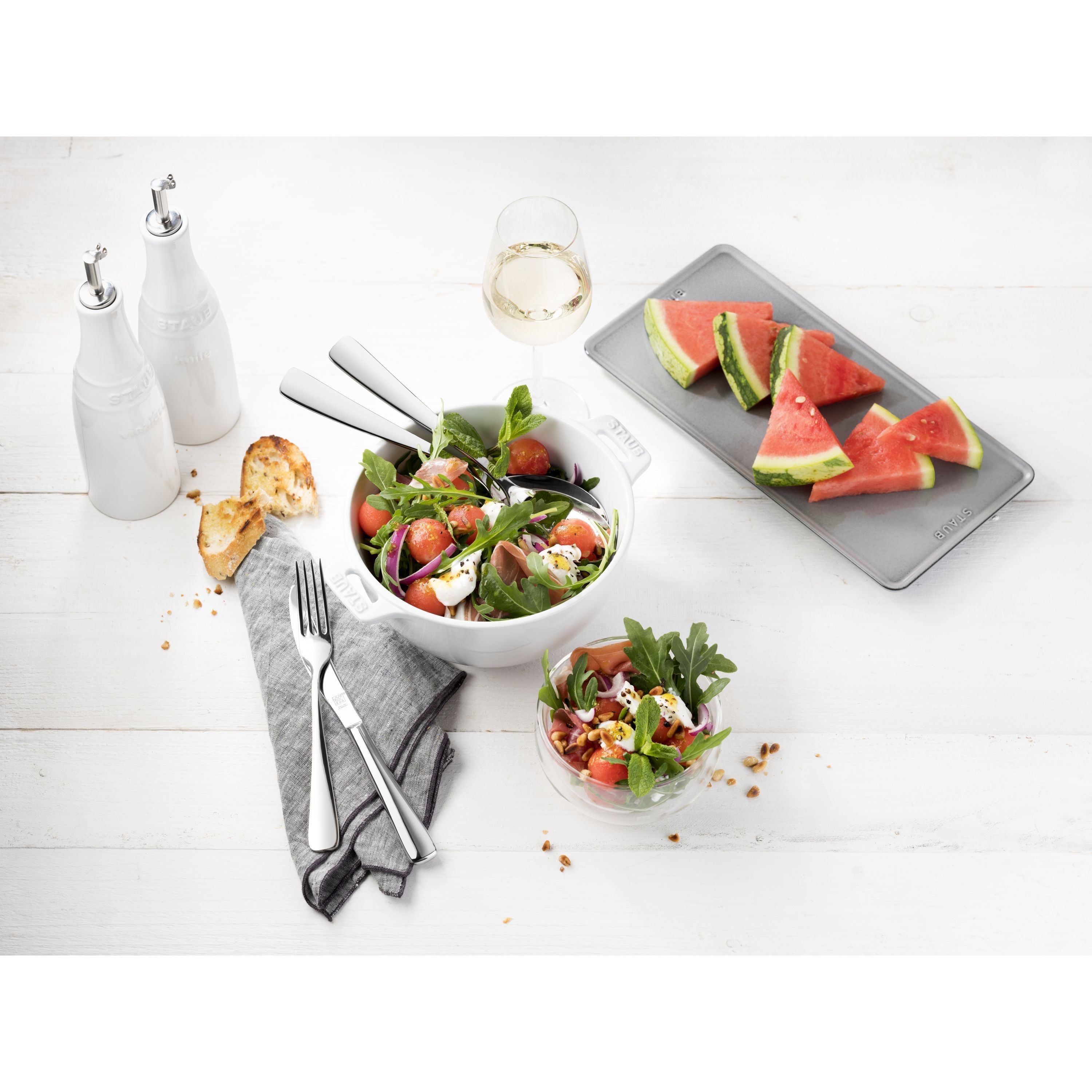 STAUB Ceramique 18 cm Ceramic Round Bowl, Pure-White-Dinnerware-DECOROLALA