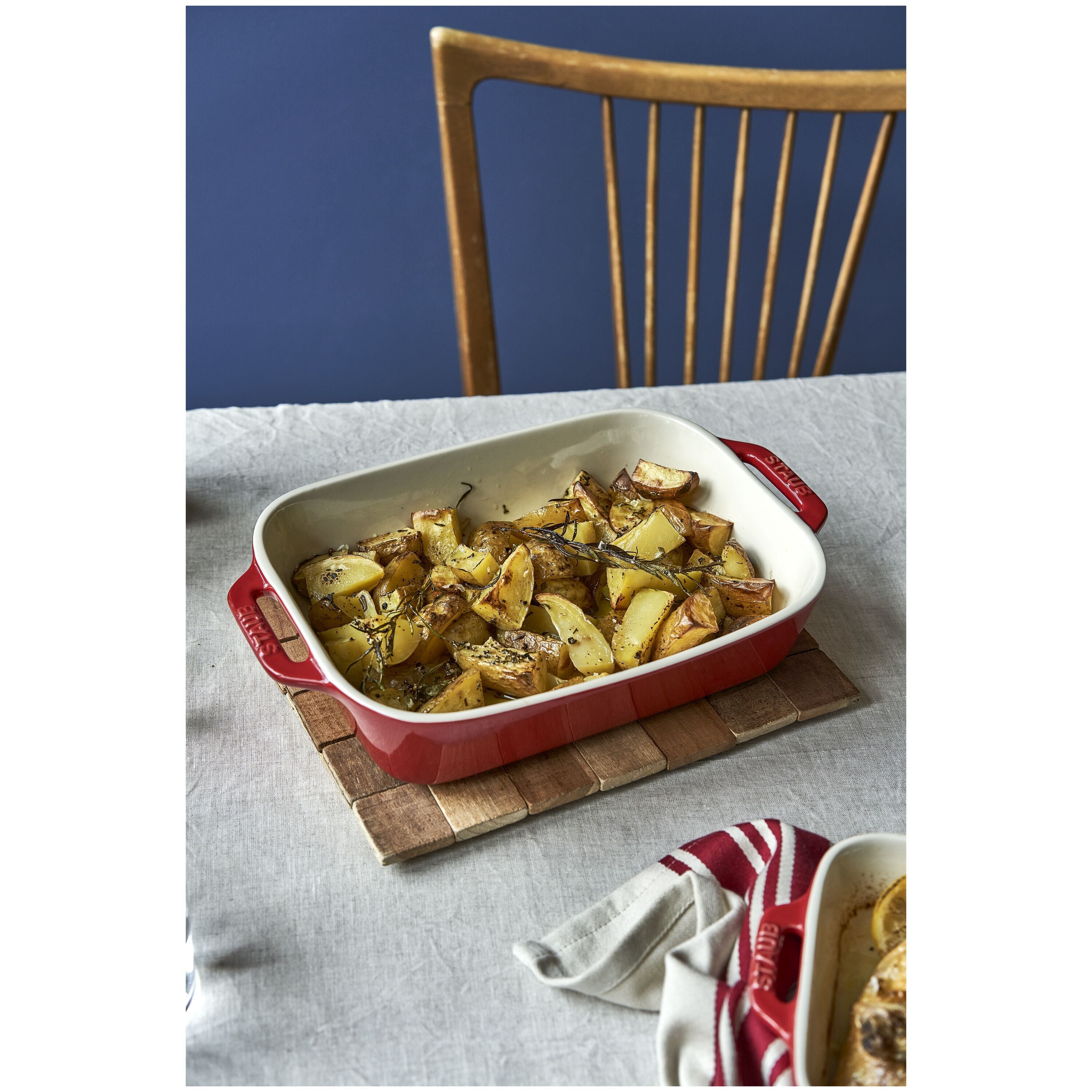 STAUB Ceramique 1L Rectangular Gratin Dish Cherry-Bakeware-DECOROLALA