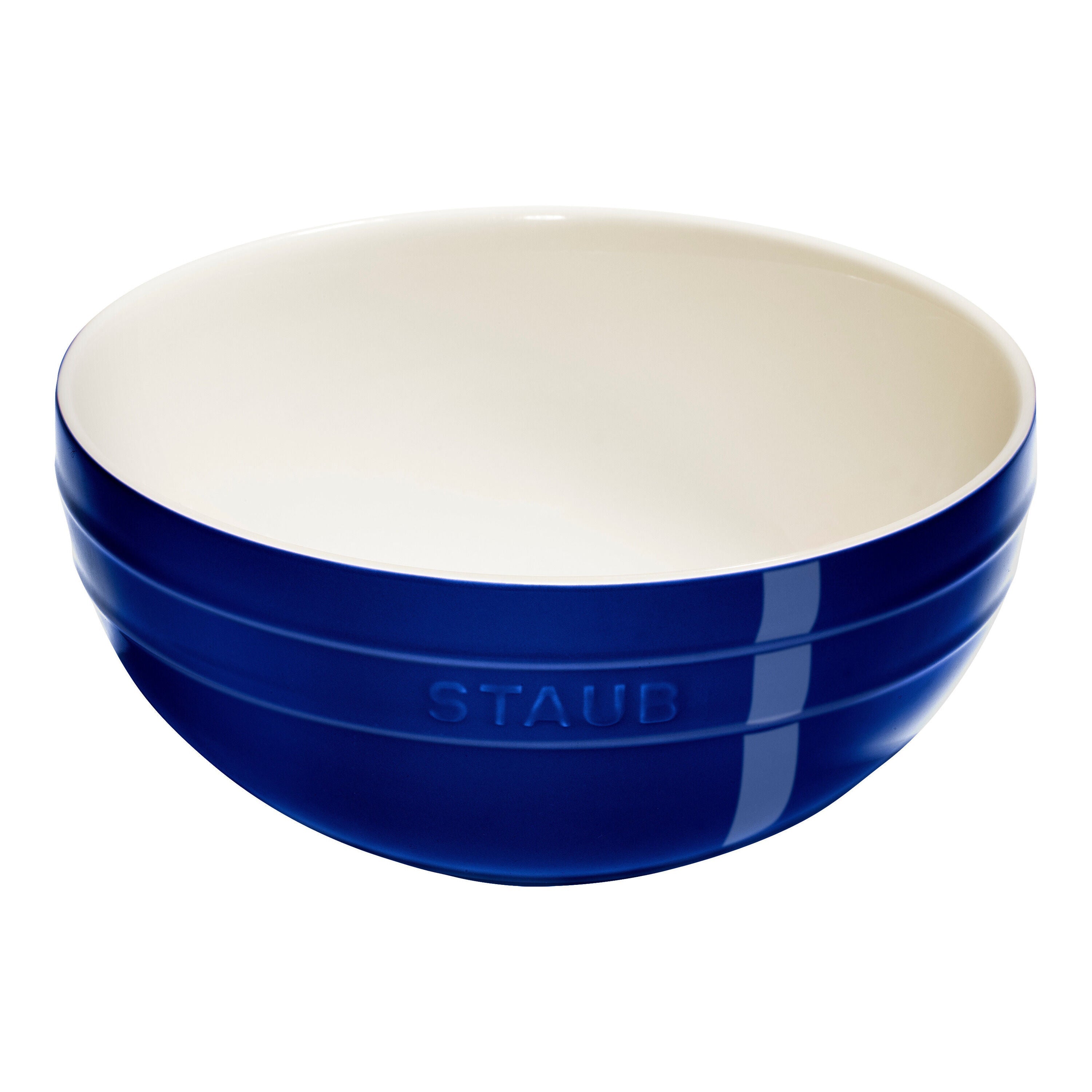 STAUB Ceramique 2 Piece Ceramic Bowl Set, Dark-Blue-Dinnerware-DECOROLALA