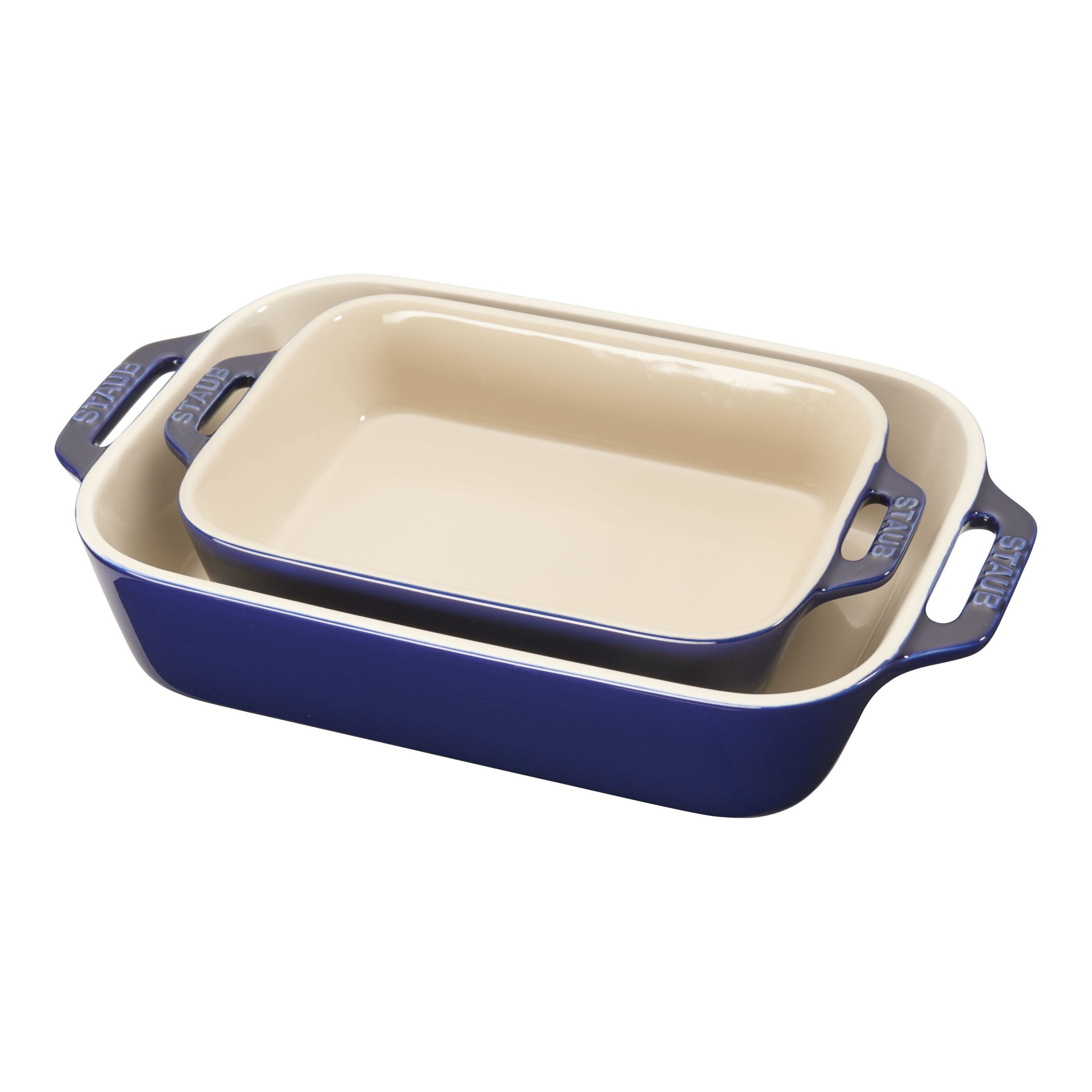 STAUB Ceramique 2-Piece Rectangular Baking Dish Set-Bakeware-DECOROLALA