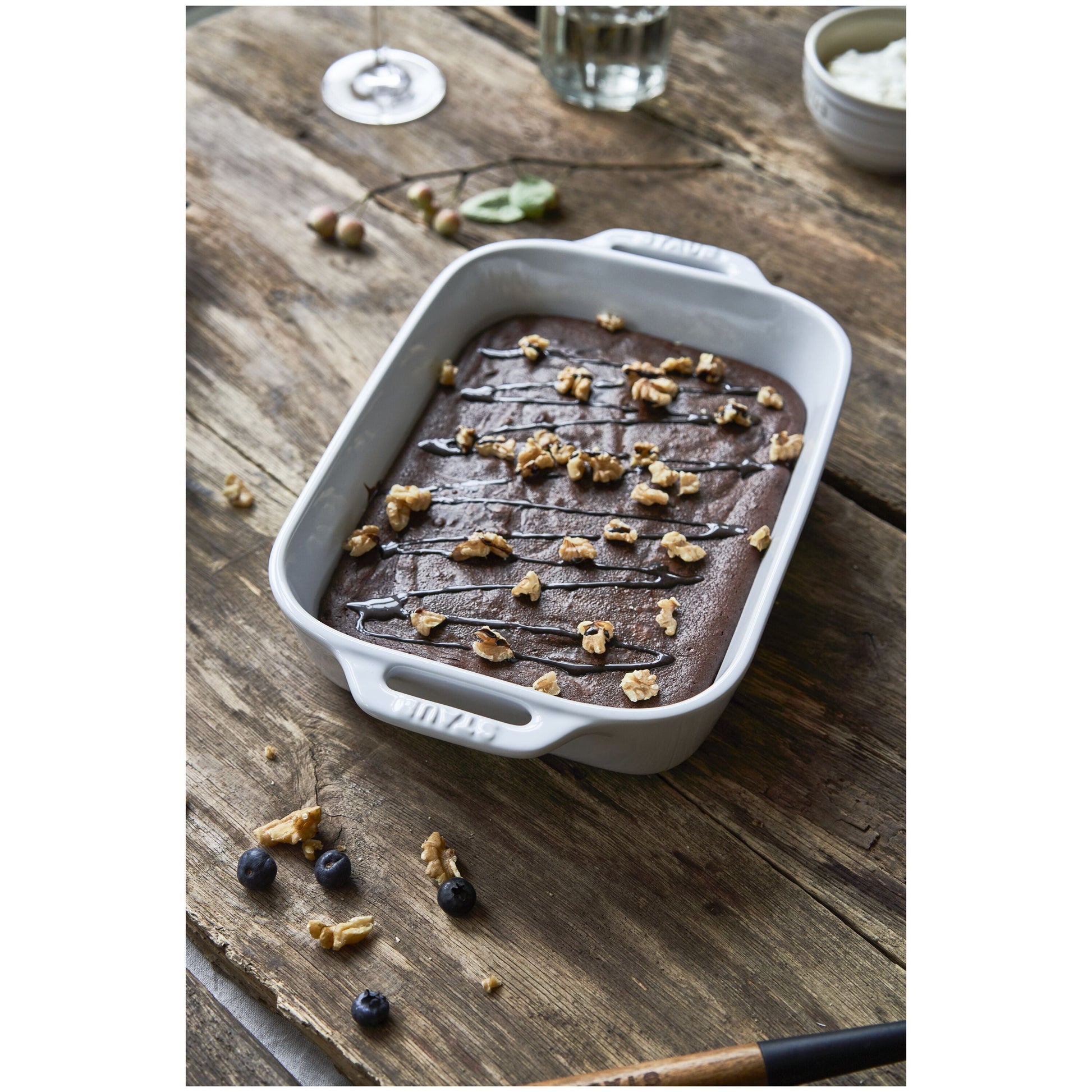 STAUB Ceramique 2,4 L Ceramic Rectangular Oven Dish, White-Bakeware-DECOROLALA