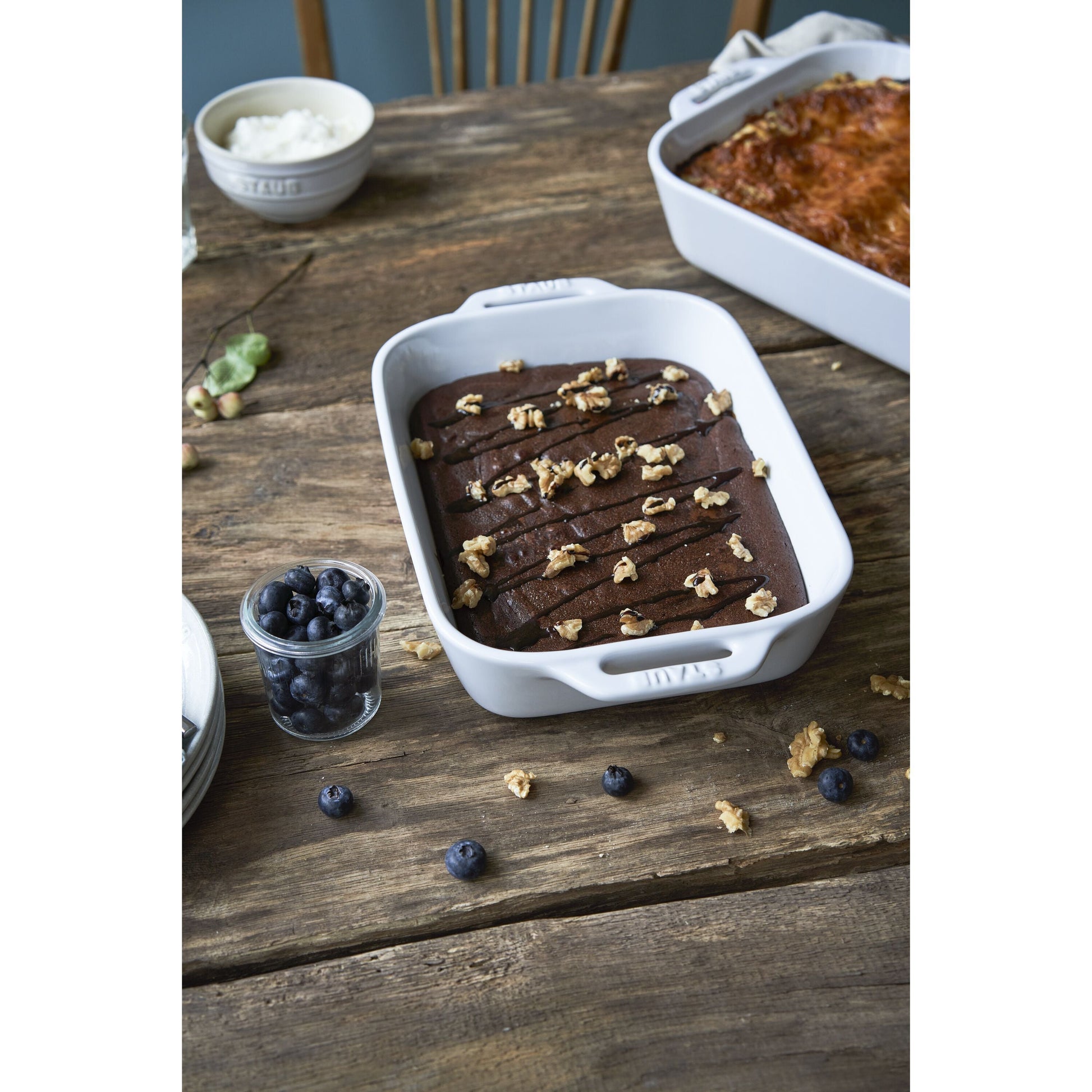 STAUB Ceramique 2,4 L Ceramic Rectangular Oven Dish, White-Bakeware-DECOROLALA