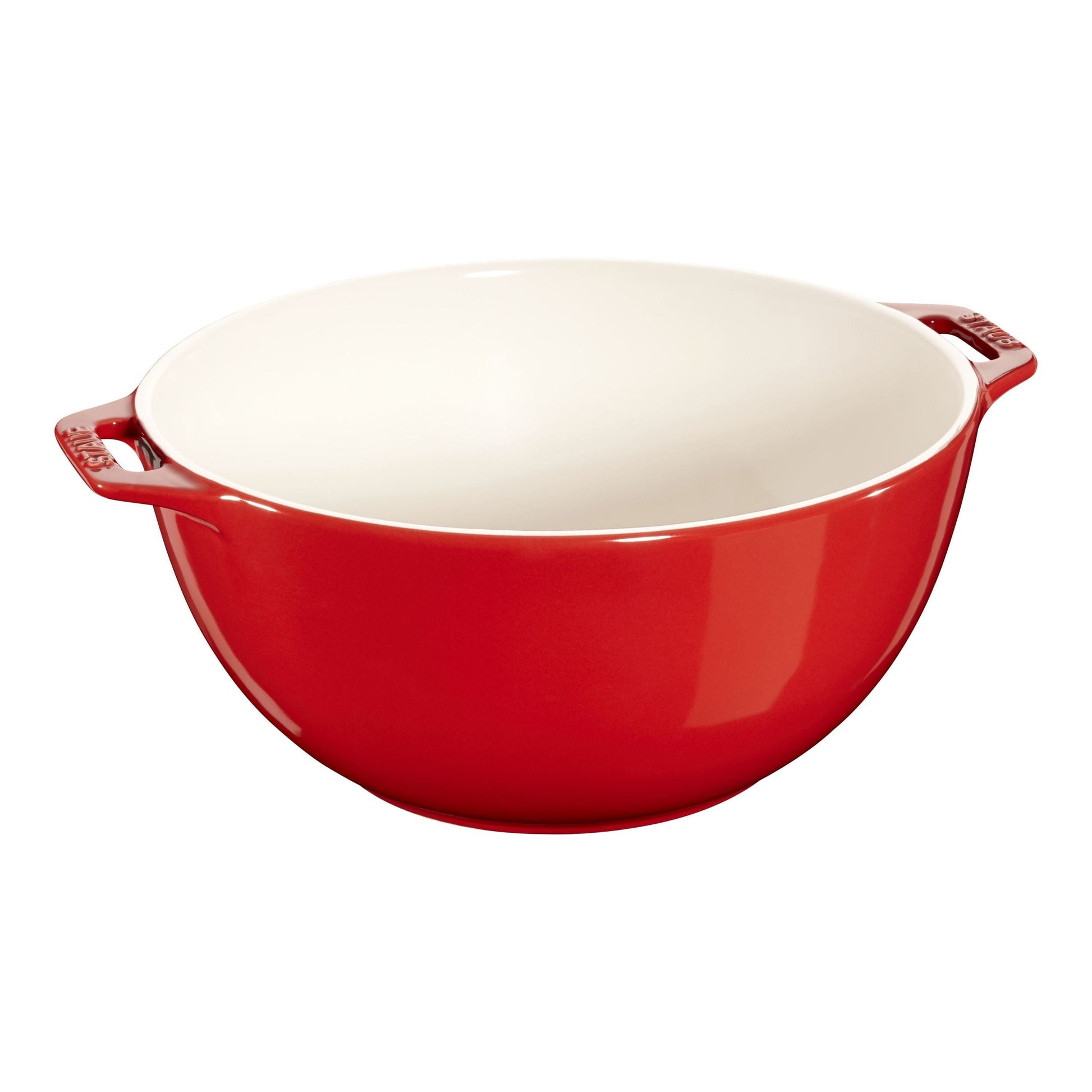 STAUB Ceramique 25 cm Ceramic Round Bowl, Cherry-Dinnerware-DECOROLALA
