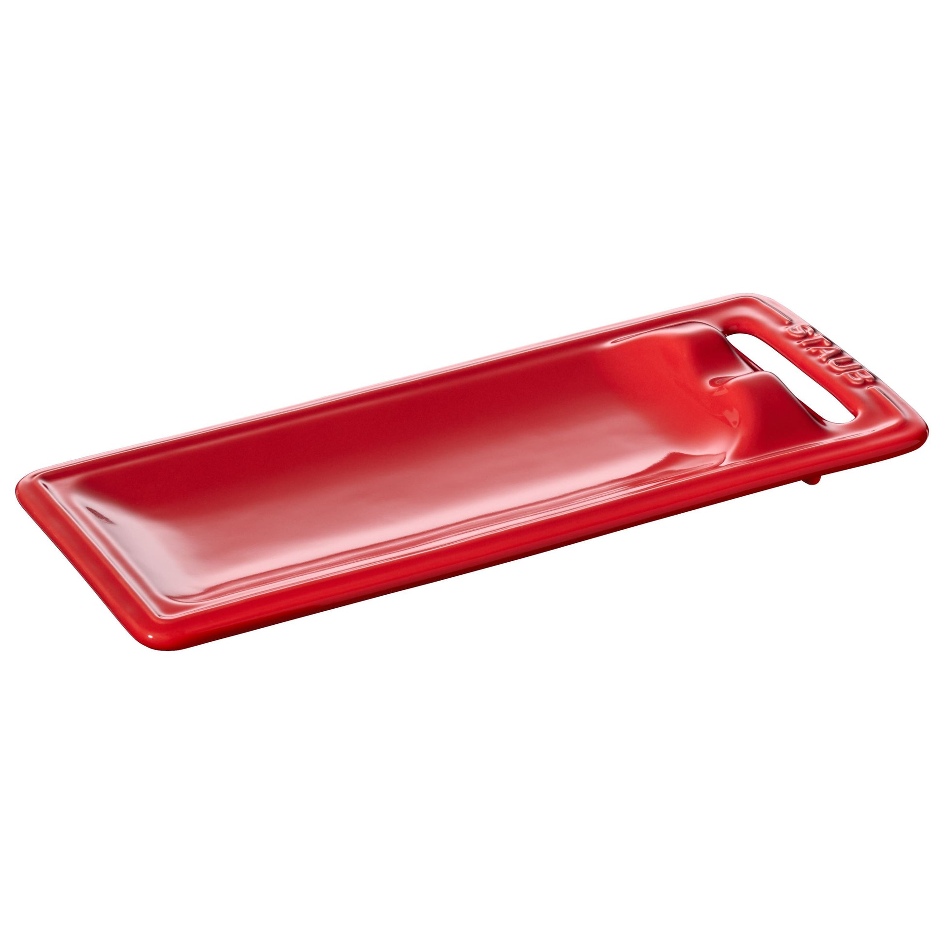 STAUB Ceramique 25 cm X 10 cm Ceramic Spoon Rest, Cherry-Spoon Rest-DECOROLALA