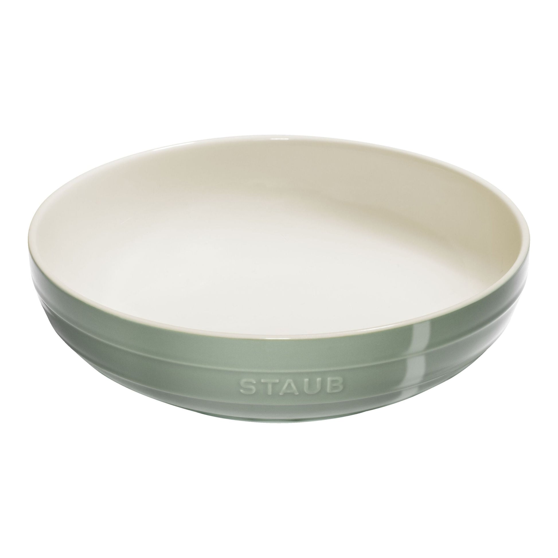 STAUB Ceramique 28 cm Ceramic Round Bowl, Eucalyptus-Dinnerware-DECOROLALA