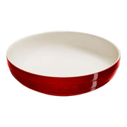 STAUB Ceramique 28 cm Ceramic Round Serving Bowl, Cherry-Dinnerware-DECOROLALA