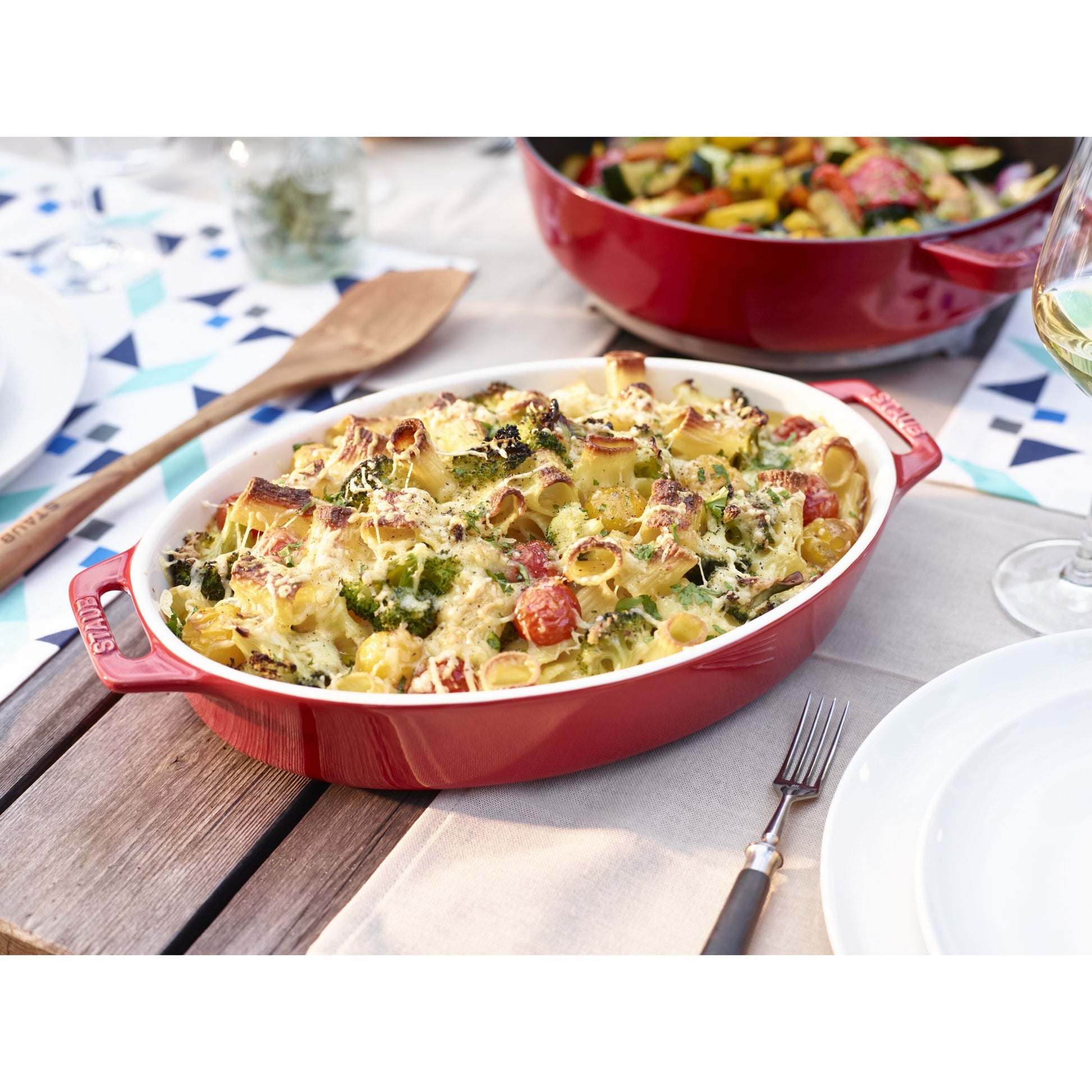 STAUB Ceramique 2L Oval Gratin Dish Cherry-Bakeware-DECOROLALA