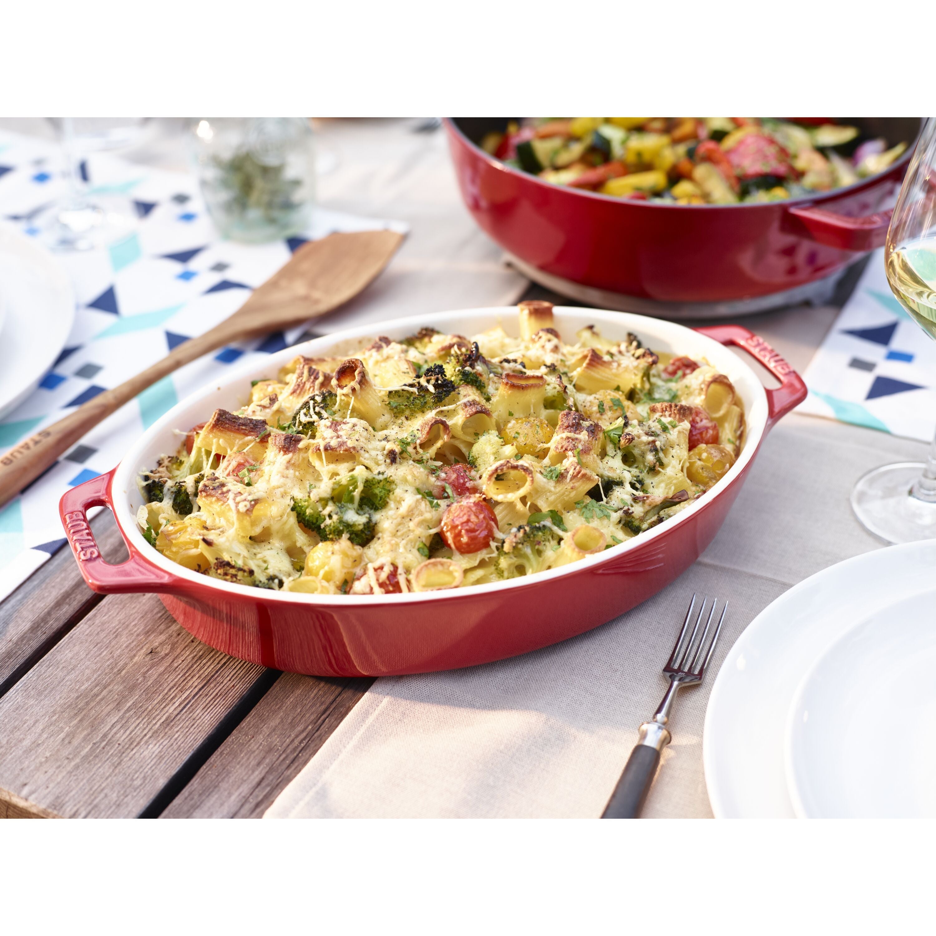 STAUB Ceramique 2L Oval Gratin Dish Cherry-Bakeware-DECOROLALA