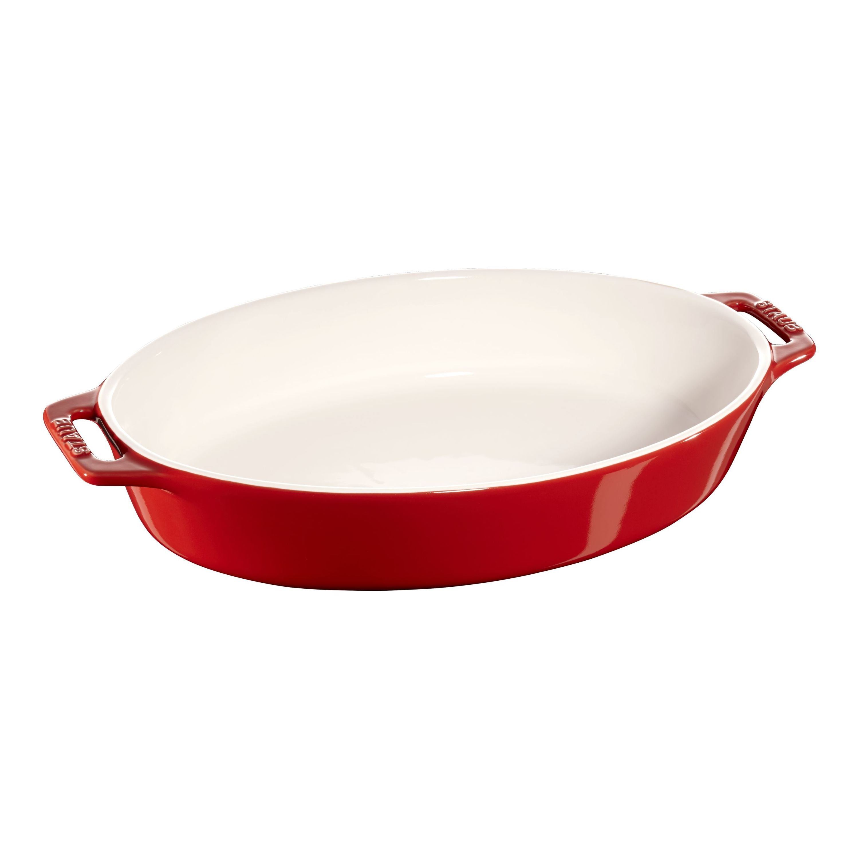 STAUB Ceramique 2L Oval Gratin Dish Cherry-Bakeware-DECOROLALA