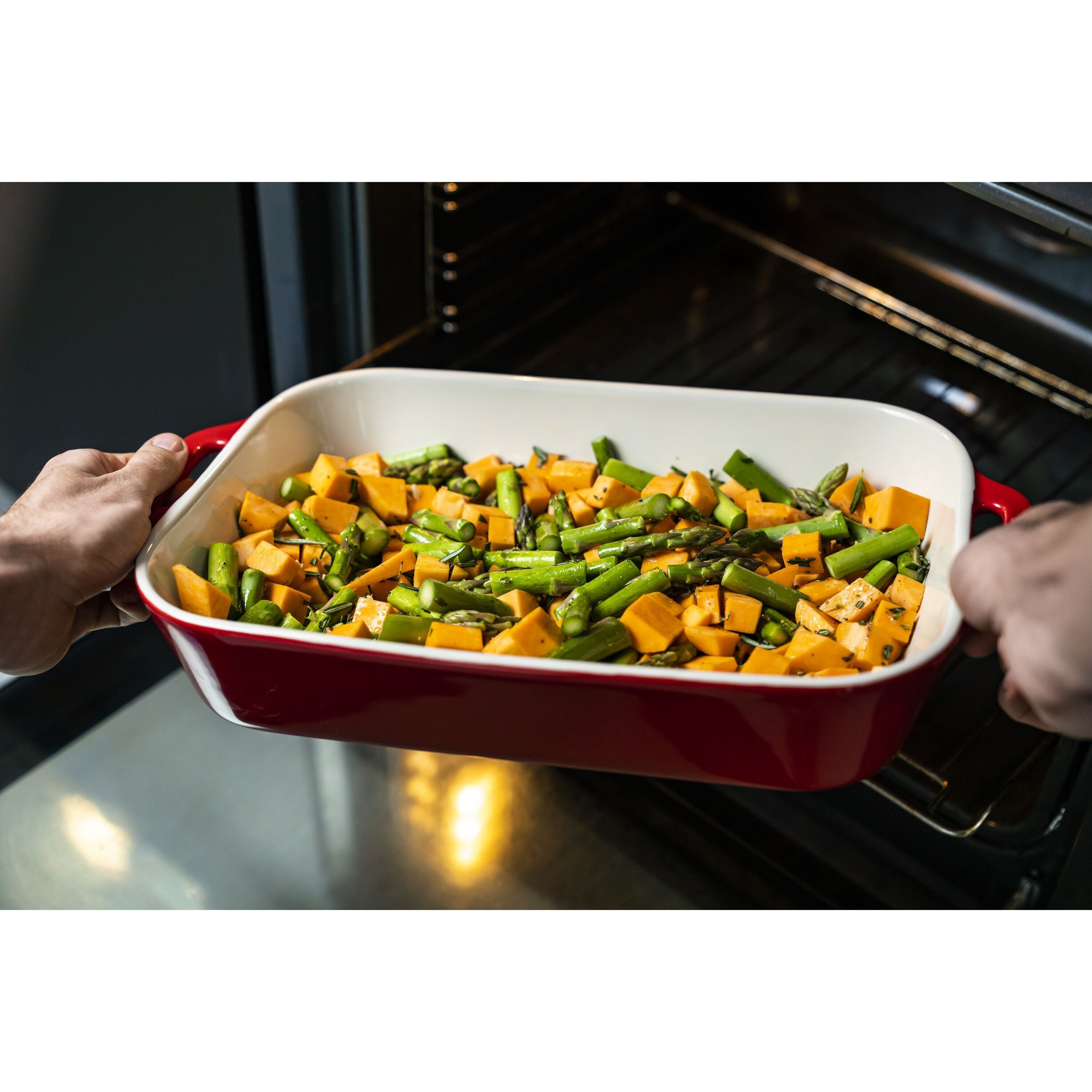 STAUB Ceramique 3-Piece Baking Dish Set Cherry-Bakeware Set-DECOROLALA