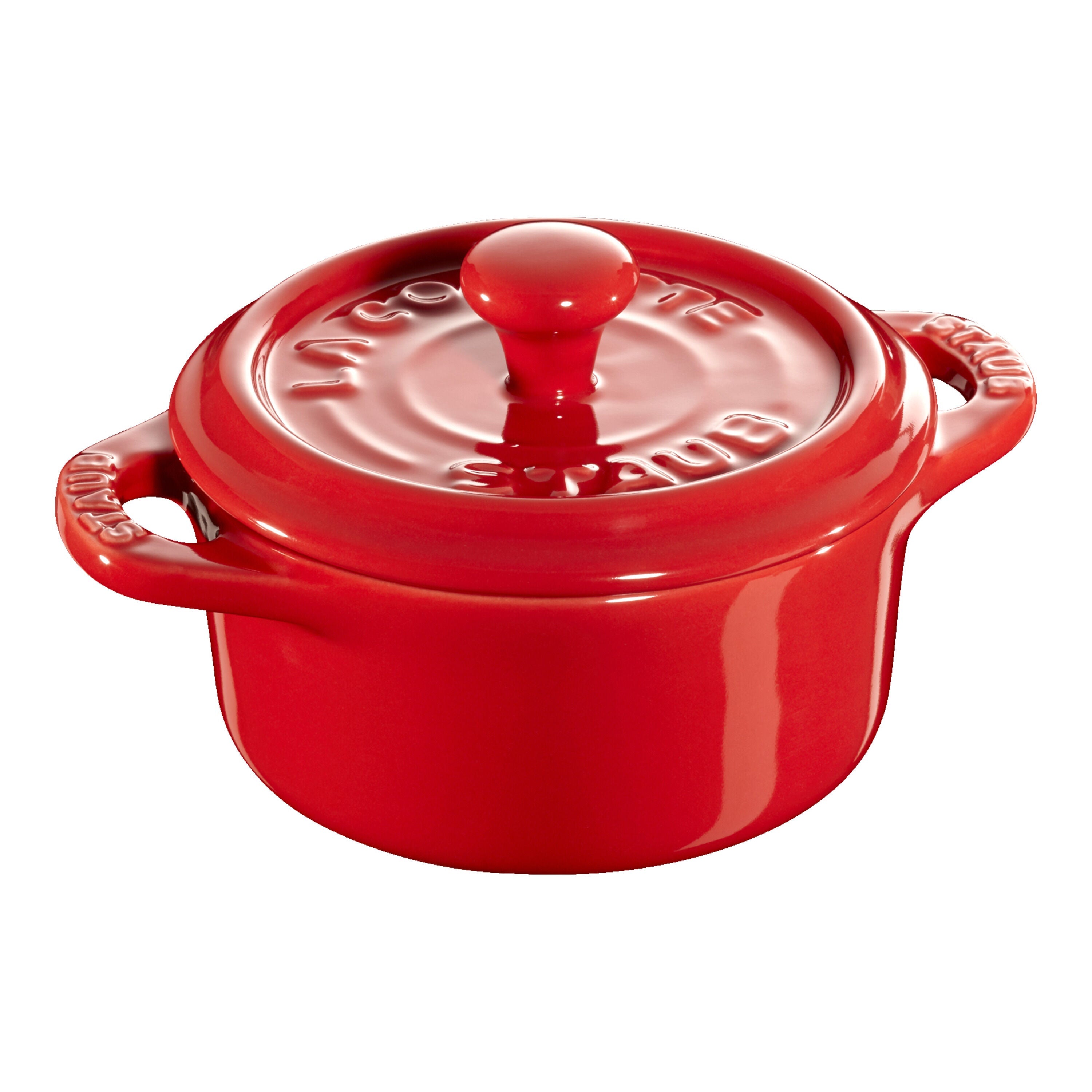 STAUB Ceramique 3 Piece Ceramic Cocotte Set, Cherry-Cocotte-DECOROLALA