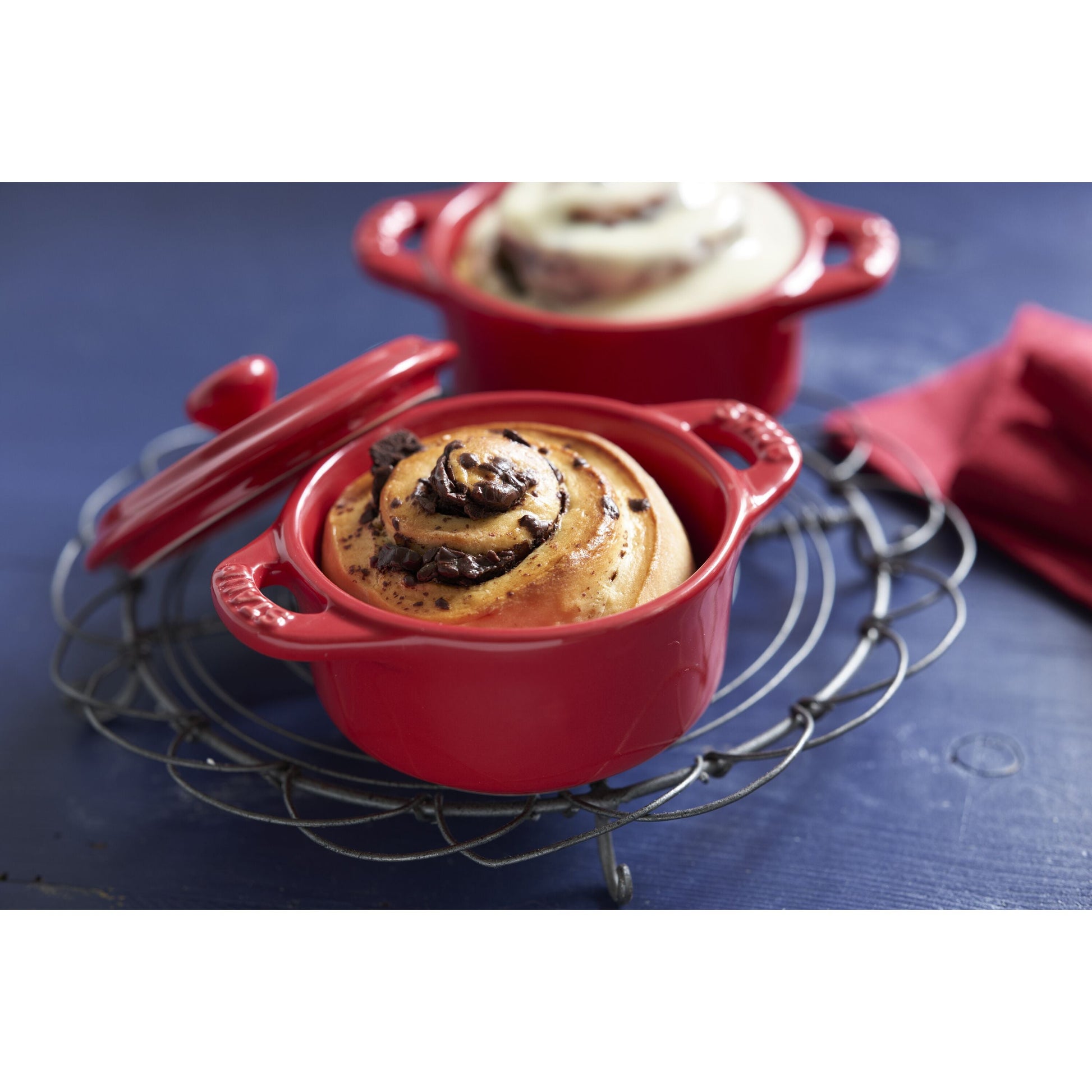 STAUB Ceramique 3 Piece Ceramic Cocotte Set, Cherry-Cocotte-DECOROLALA
